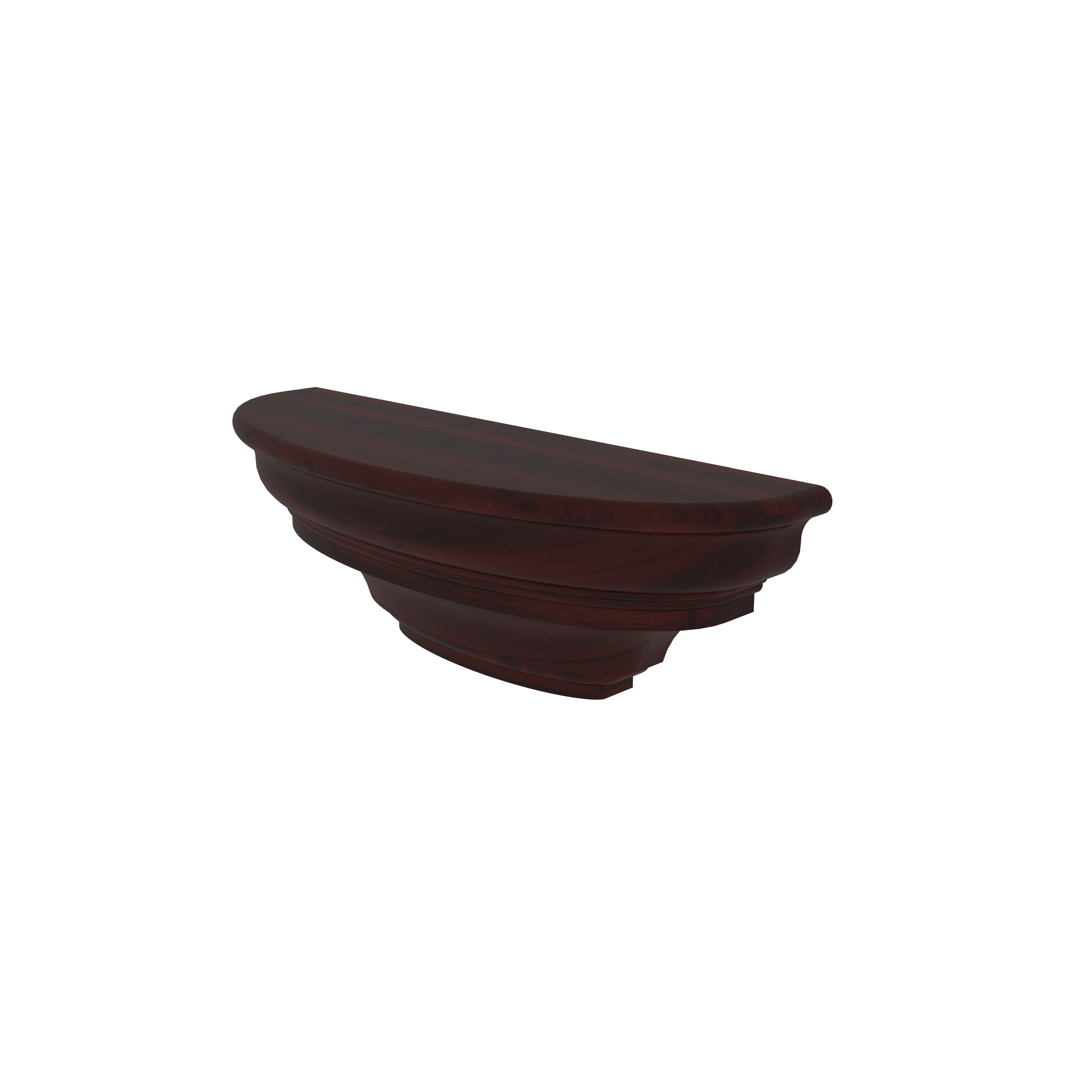 Half-Moon Wall Mounted Wooden Shelf – Layered Edge Design Wall Rack