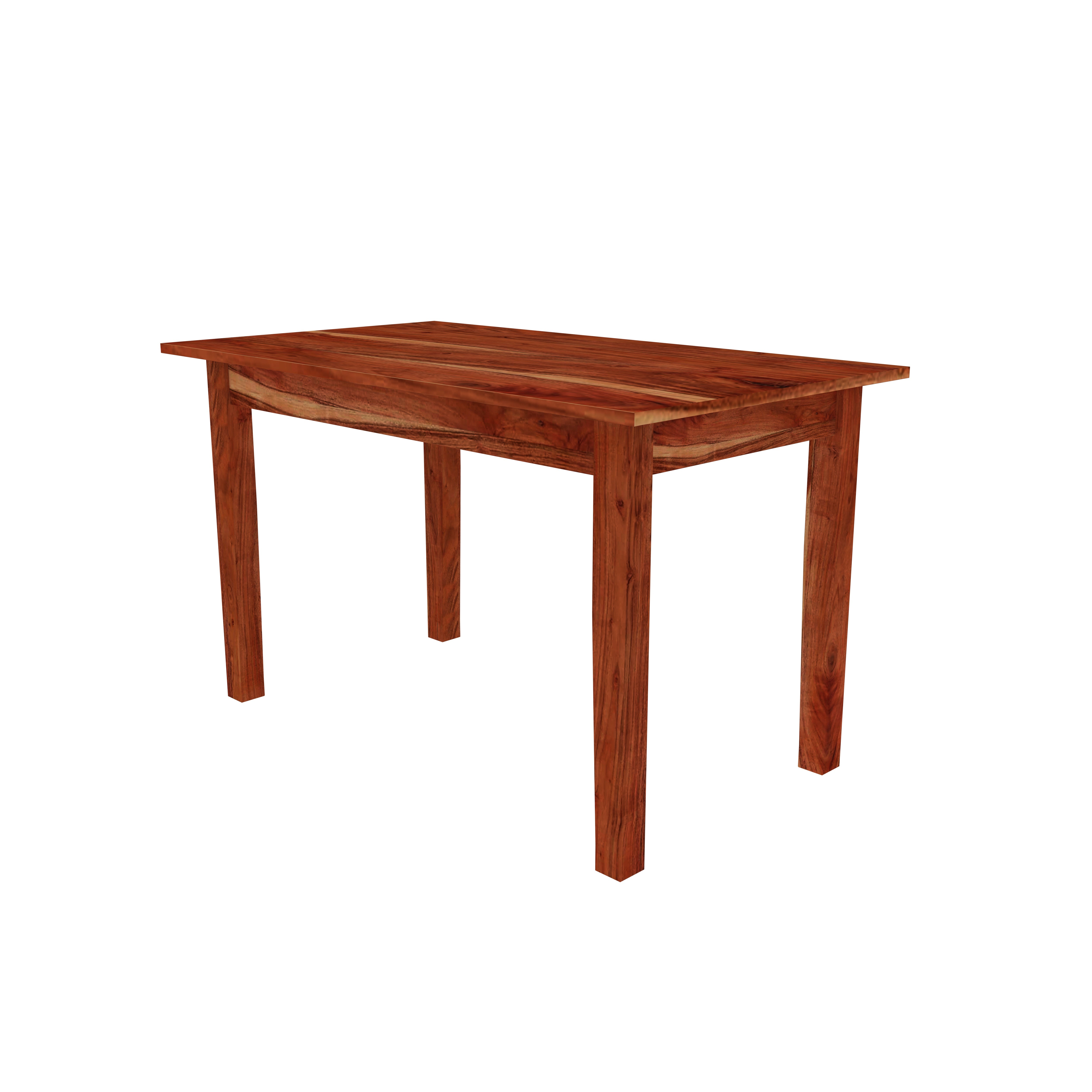 4-Seater Solid Wood Dining Table Set – Elegant Comfort with Vertical Backrest Chairs Dining Set