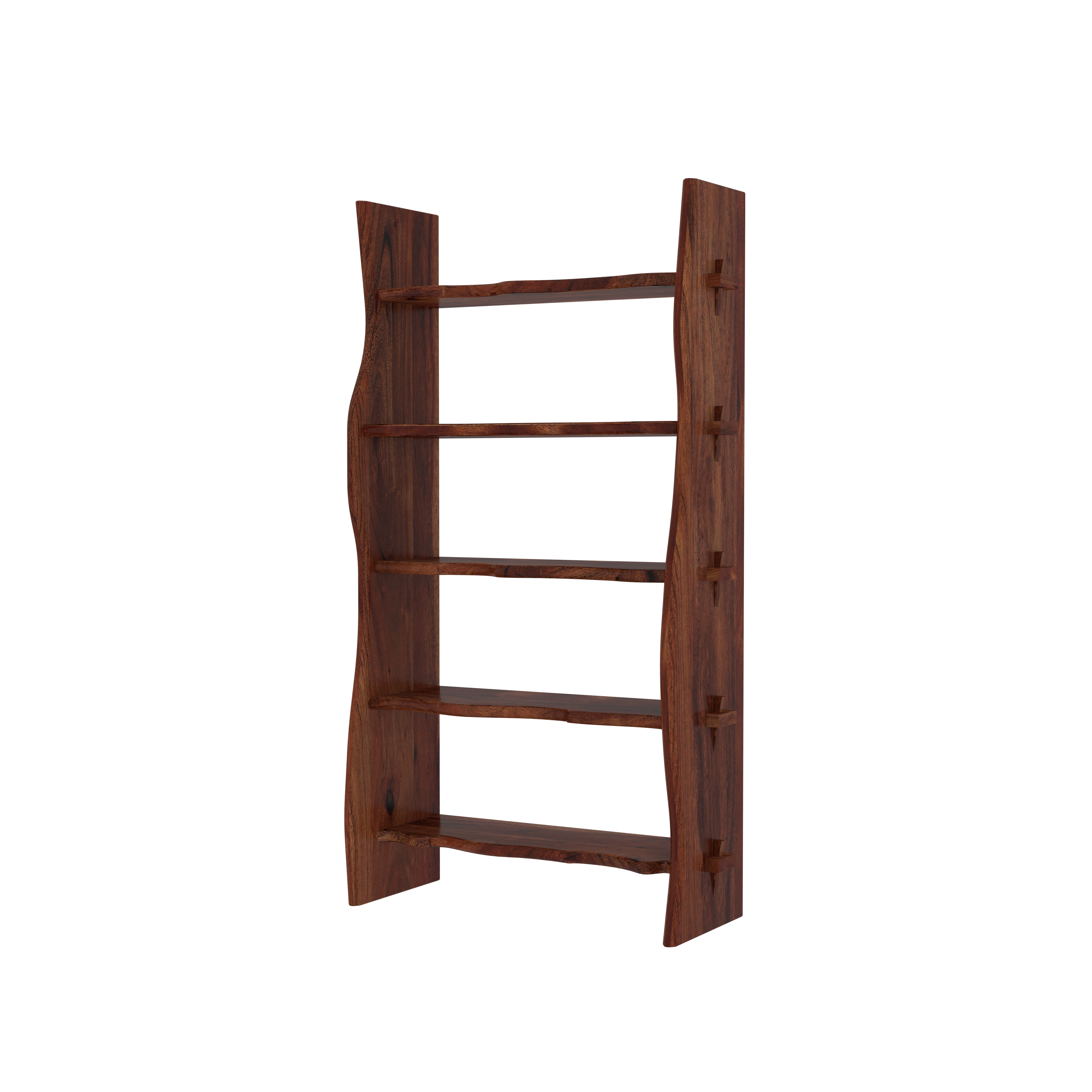 Ladder-Style Bookshelf with Five Tiers Book Rack