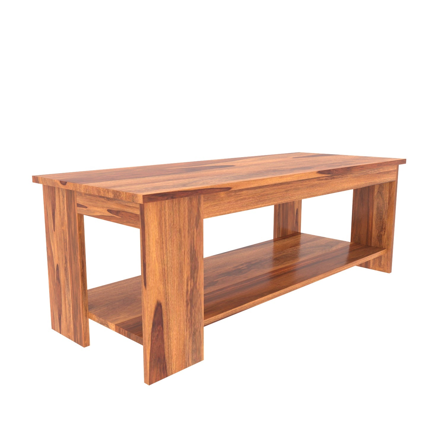 Simple Storage Sheesham Handmade Wooden Coffee Table Coffee Table