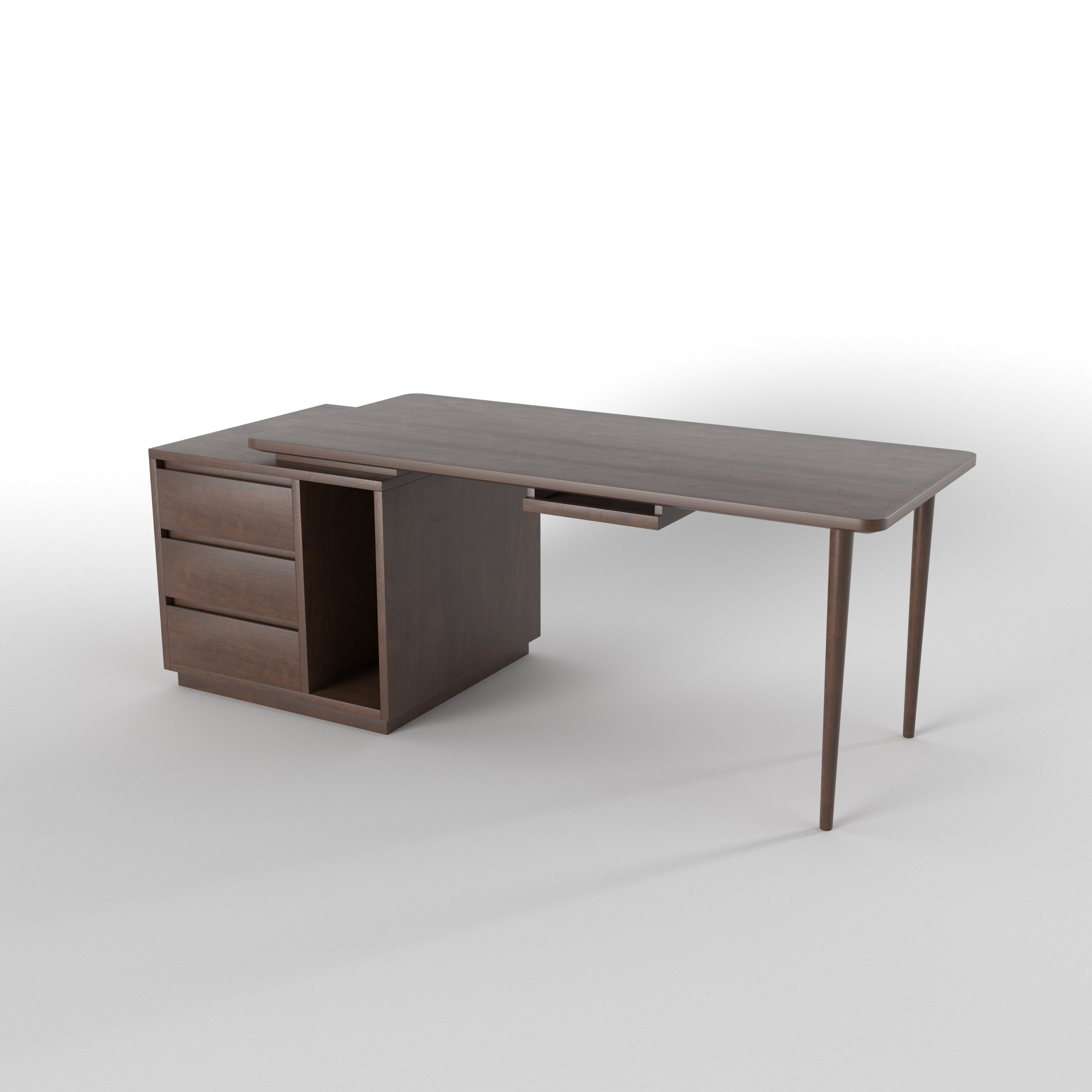 Executive Computer Desk with Storage Drawers & CPU Cabinet Study Table