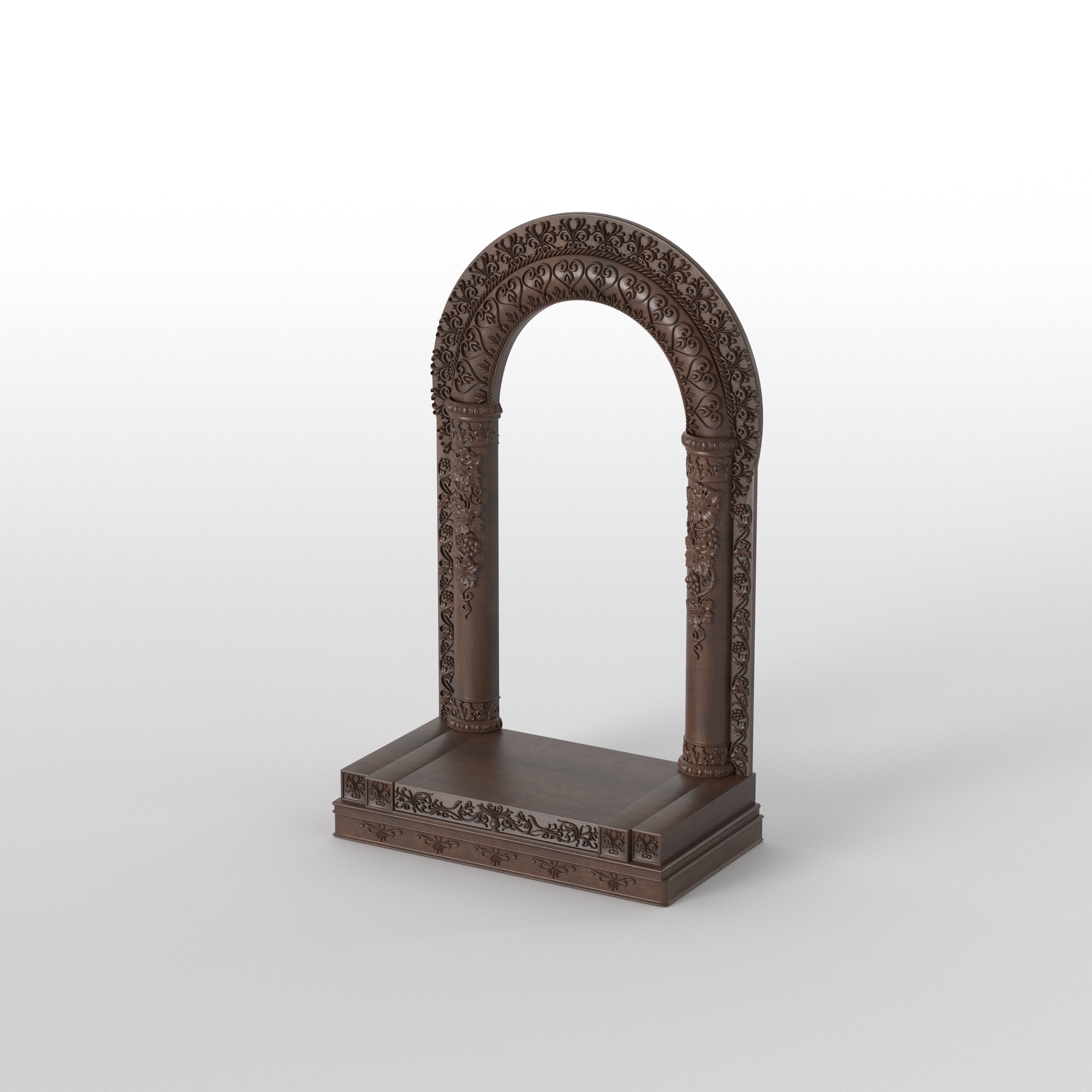 Handcrafted Wall Mounted Temple Arch with Intricate Carving Temple