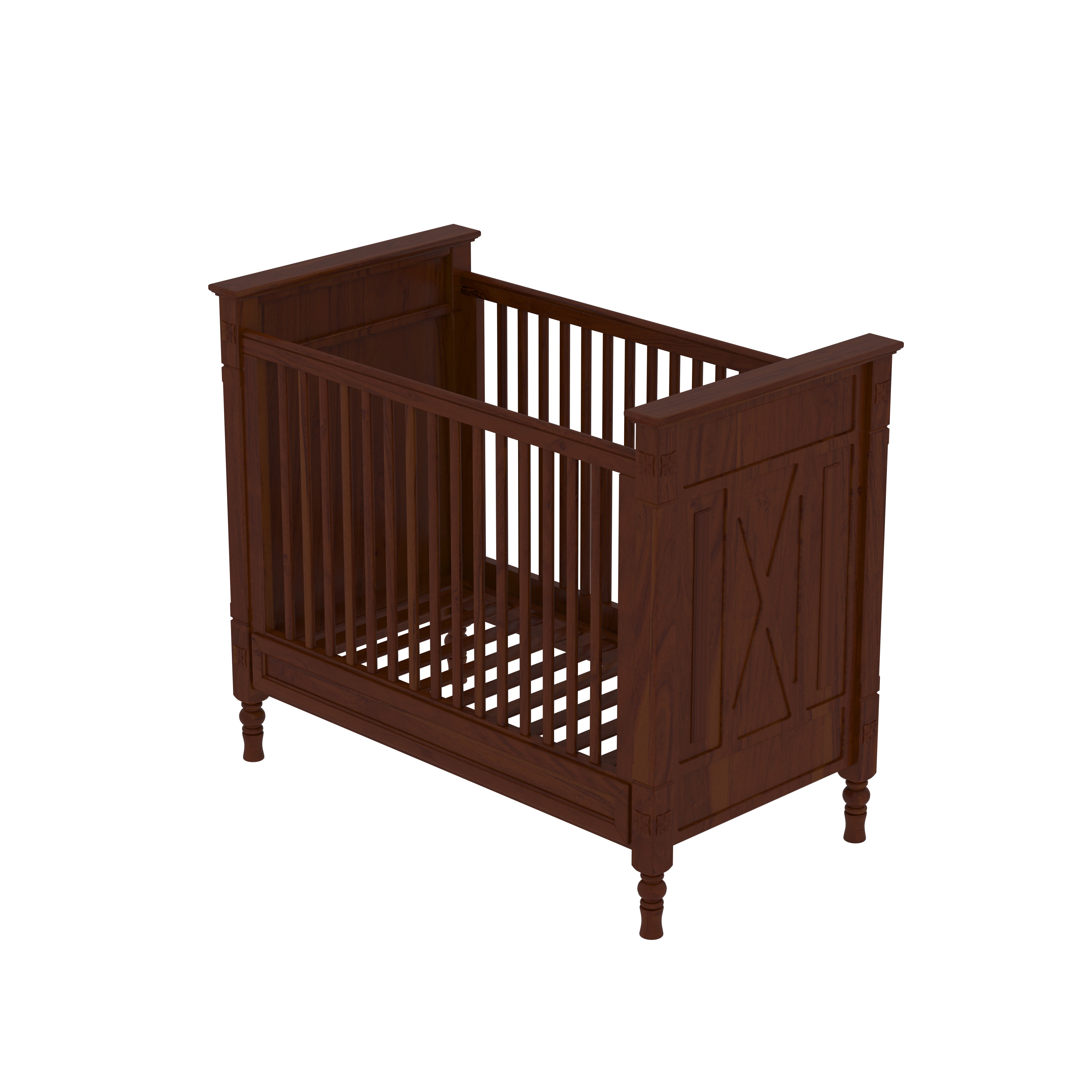 Seravelle Heritage Luxury Wooden Cradle with Classic Slatted Design and Artisan Craftsmanship Cradle