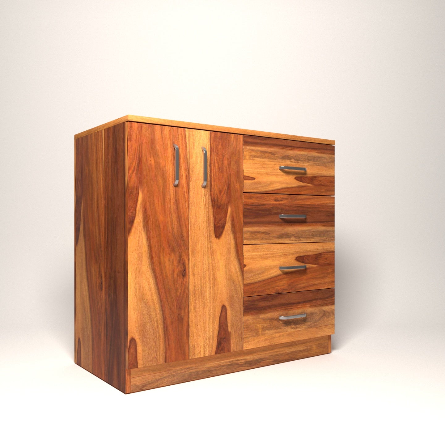 Classic Multiple Storage Wooden 4 Drawers and 1 Cabinet Cupboard