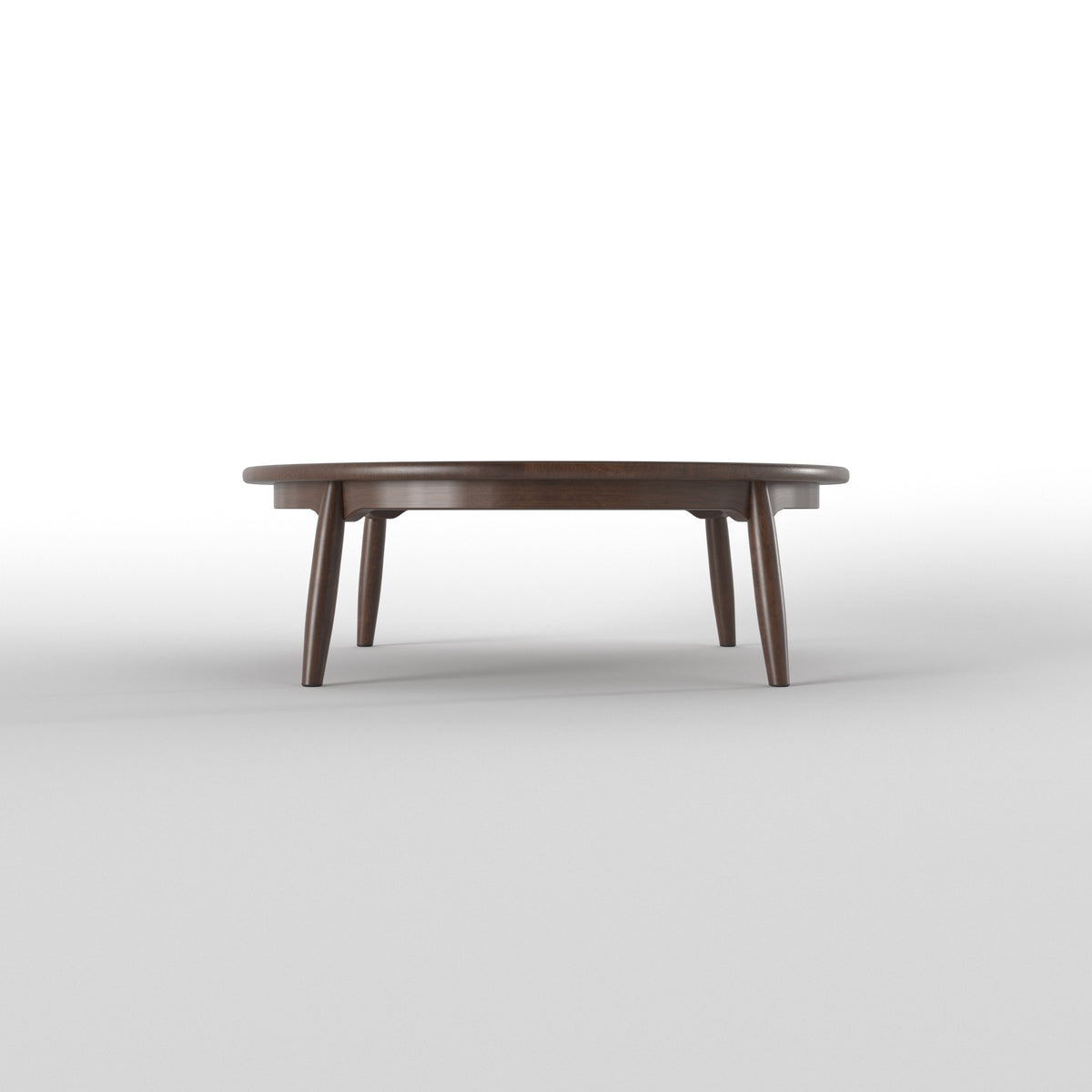 Organic Oval Dining Table with Tapered Wooden Legs Japanese Dining Set