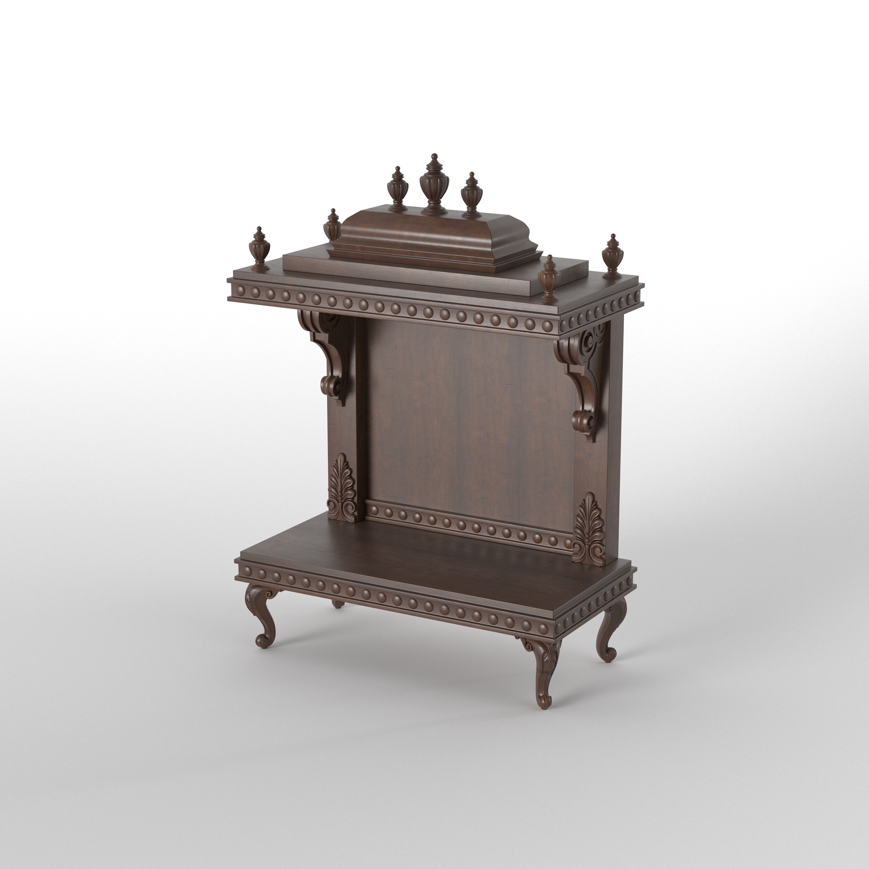 Classic Freestanding Temple Mandir with Ornamental Detailing Temple