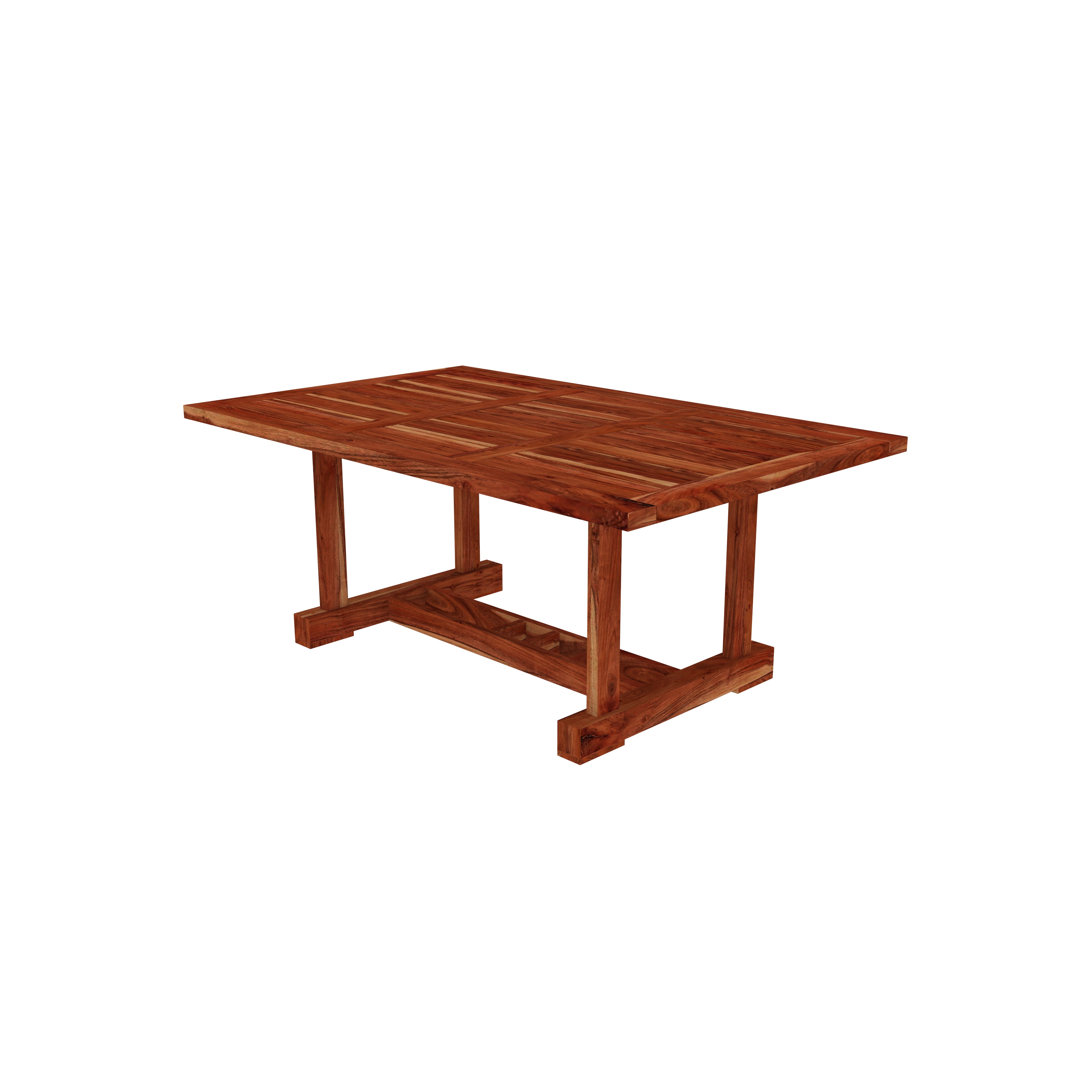Solid Wood Dining Table Set for 4 – Sturdy & Stylish with Slatted Chairs Dining Set