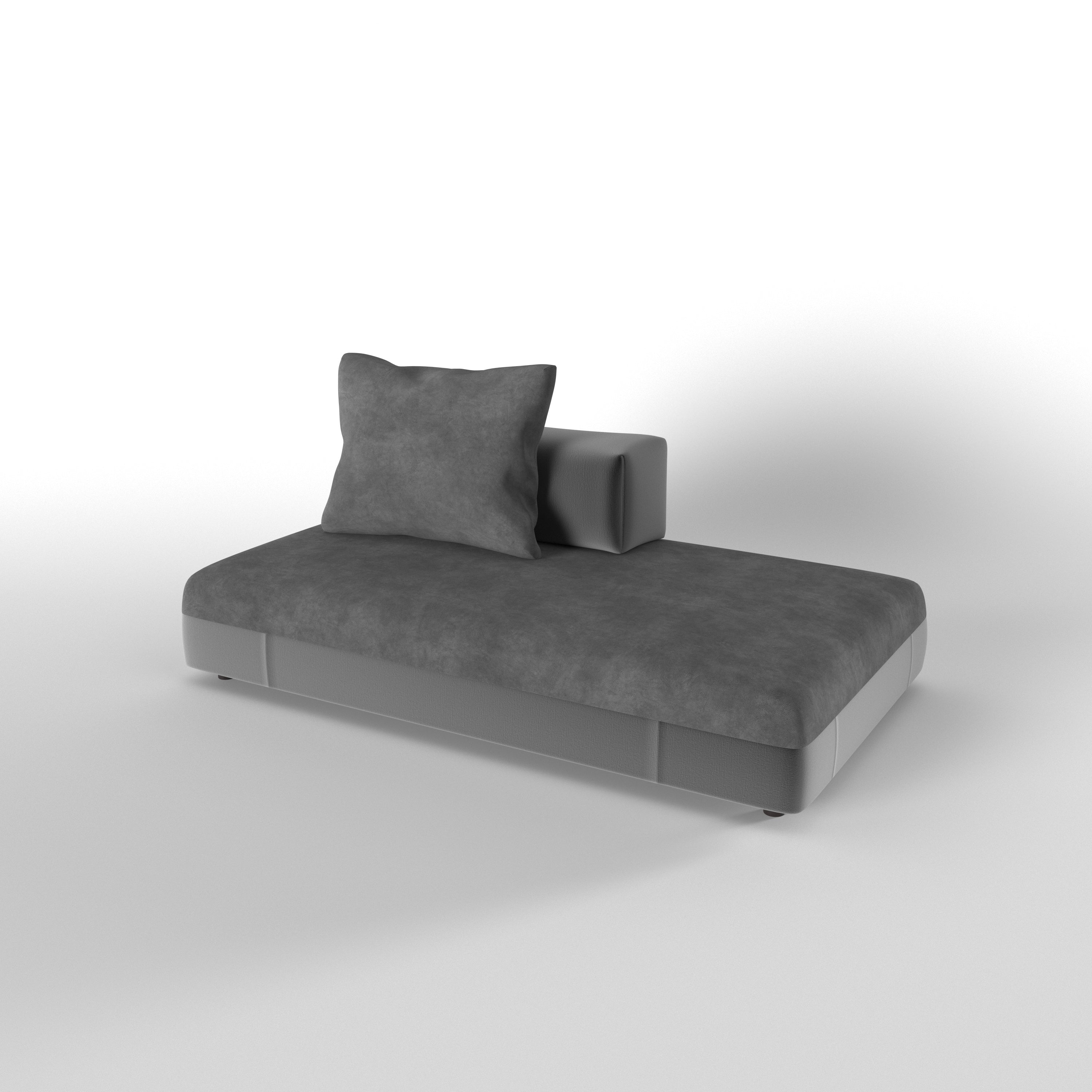 Modern Armless Lounge Chaise Sofa Sofa cum bed