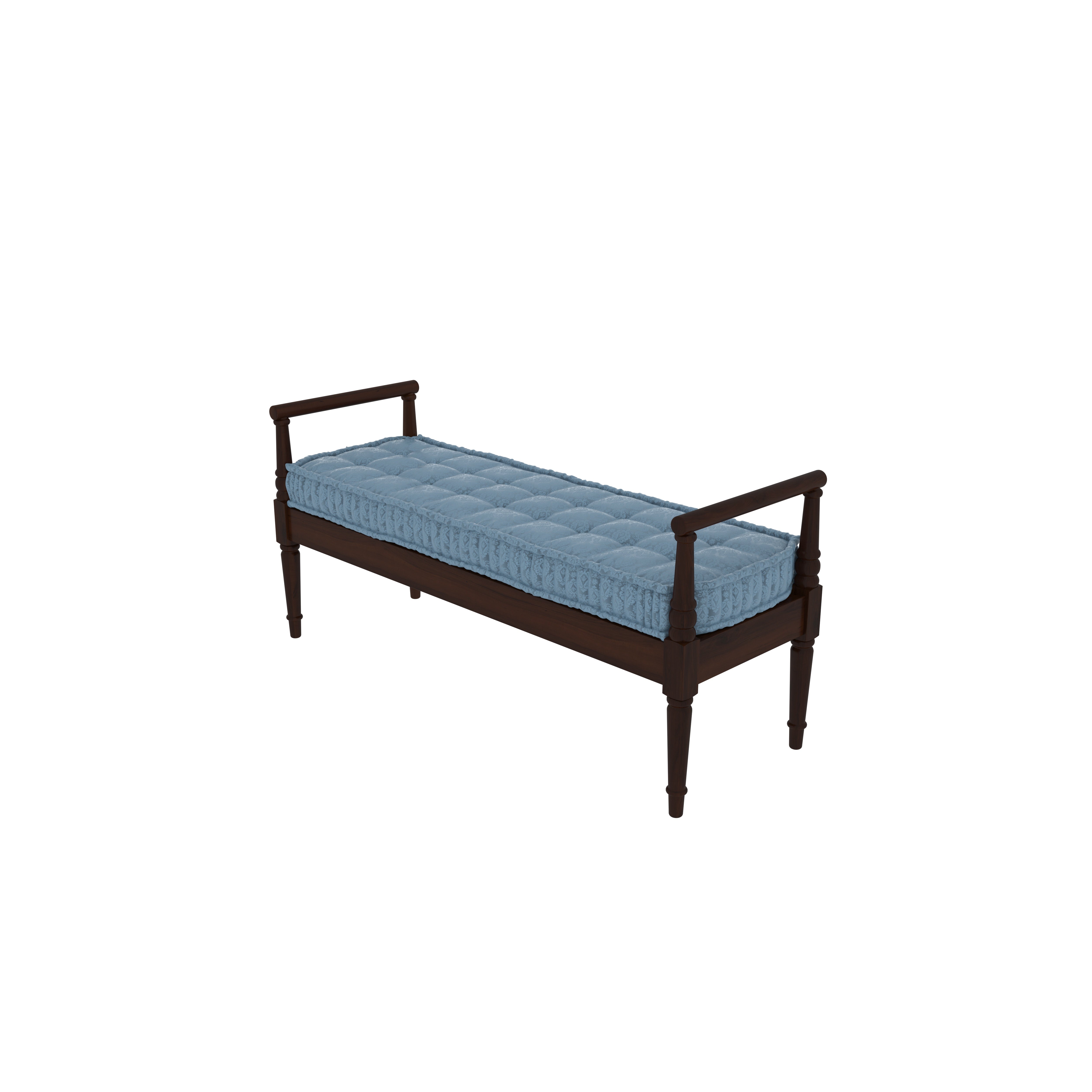 Classic Wooden Bench with Cushion | Handcrafted Design Bench