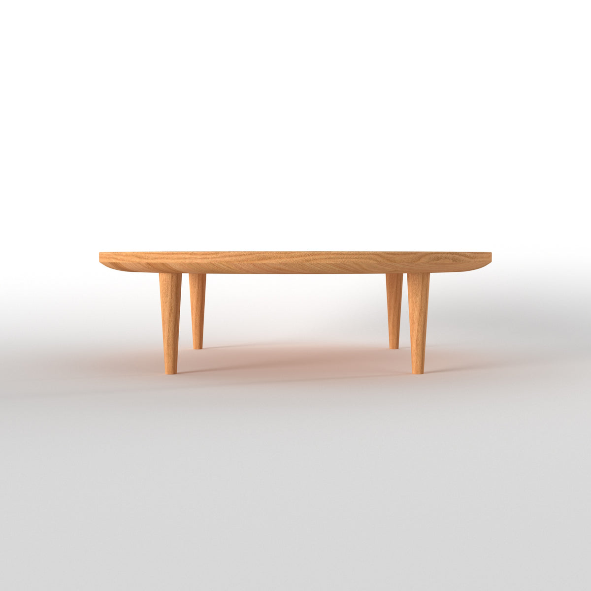 Low Profile Oval Dining Table with Tapered Legs