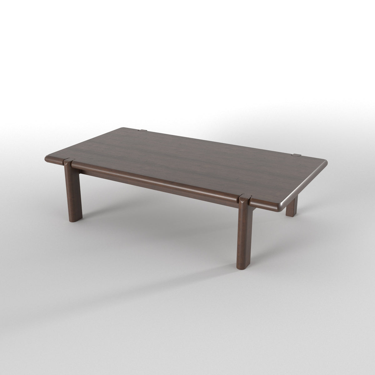 Solid-Profile Rectangular Dining Table with Framed Upholstered Chairs Japanese Dining Set