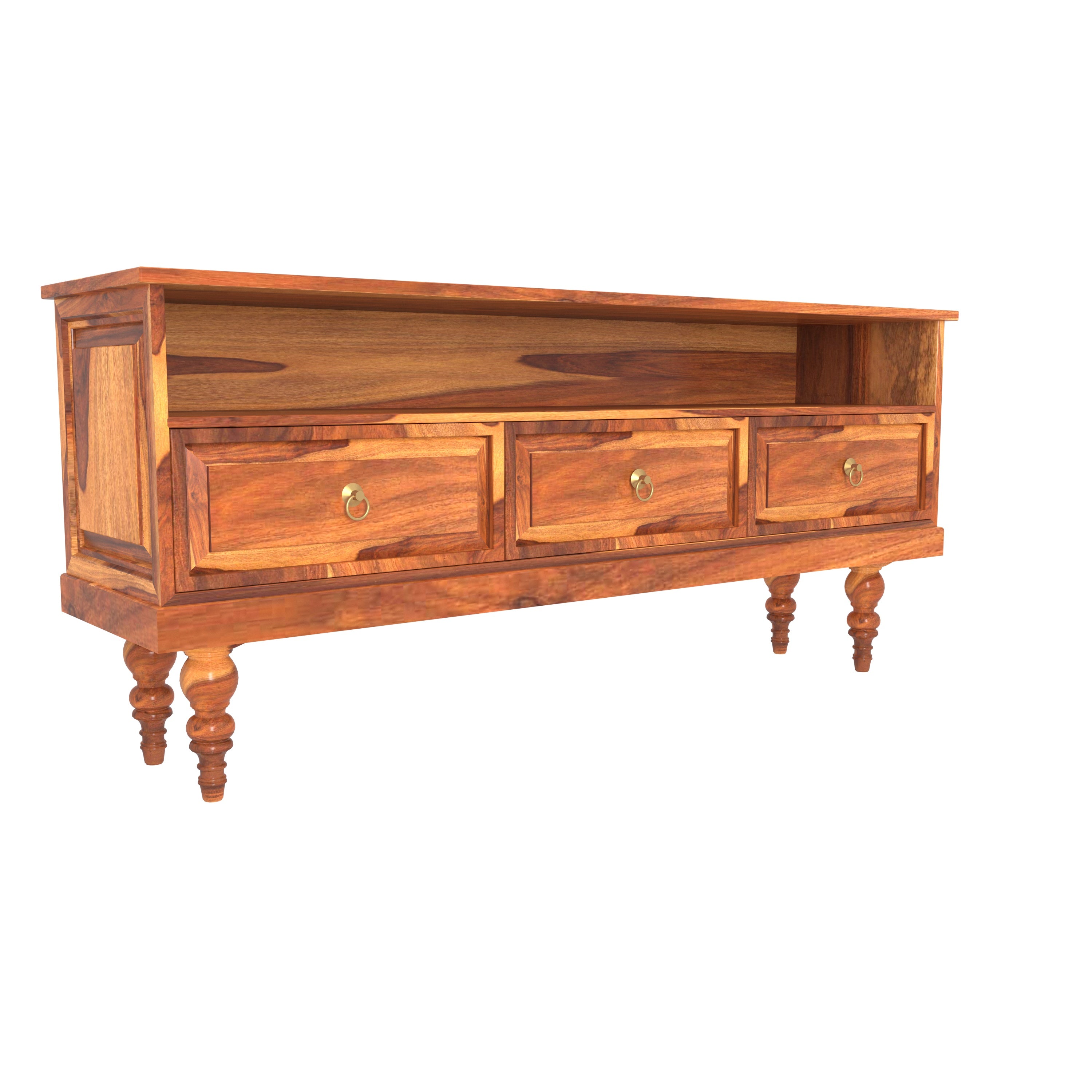 Montage Multistorage Light Finish Handmade Wooden TV stand for Home Tv stand