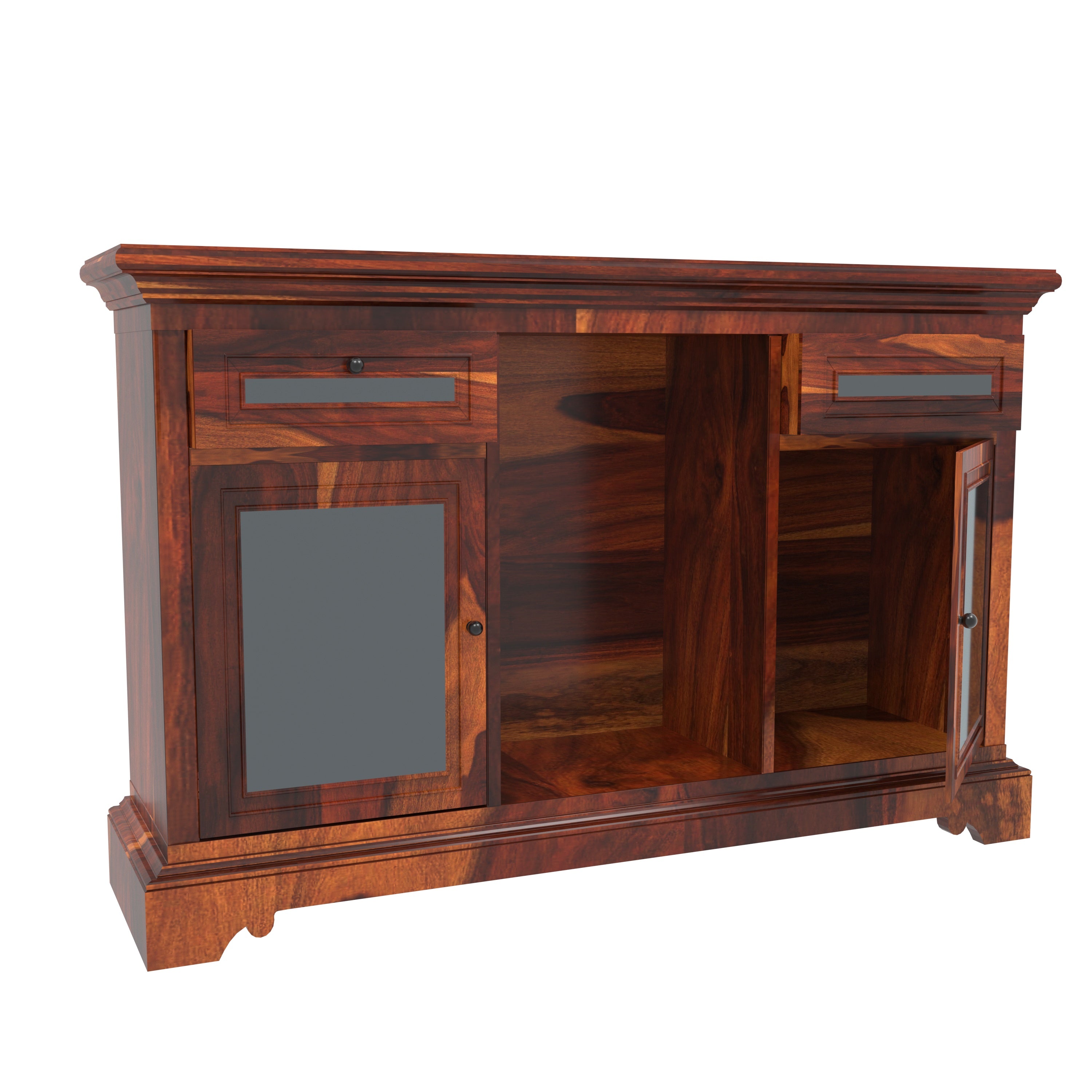 Southern Dark Sheesham Handmade Classic Wooden Sideboard for Home Cupboard