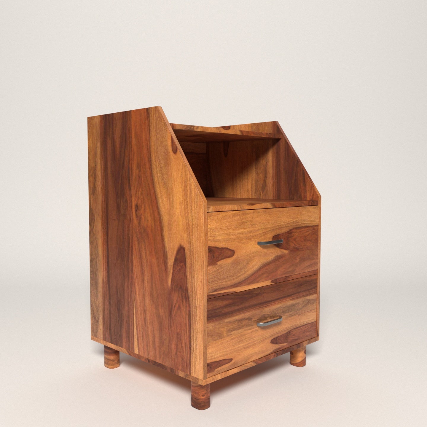 Premium Vintage Sheesham Handmade Wooden Bedside Table for Home Bedside