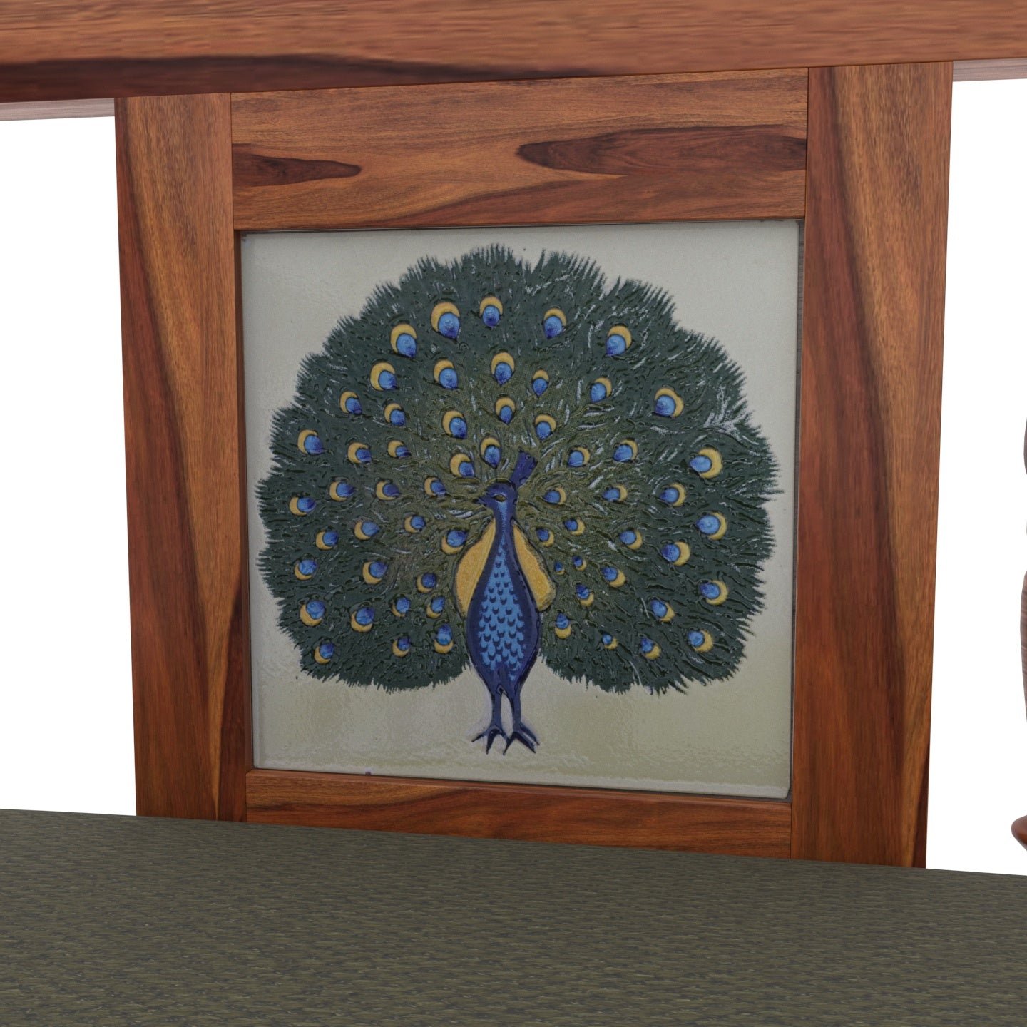 Vintage Style Wooden Peacock Premium Tiled Swing for Home Swing