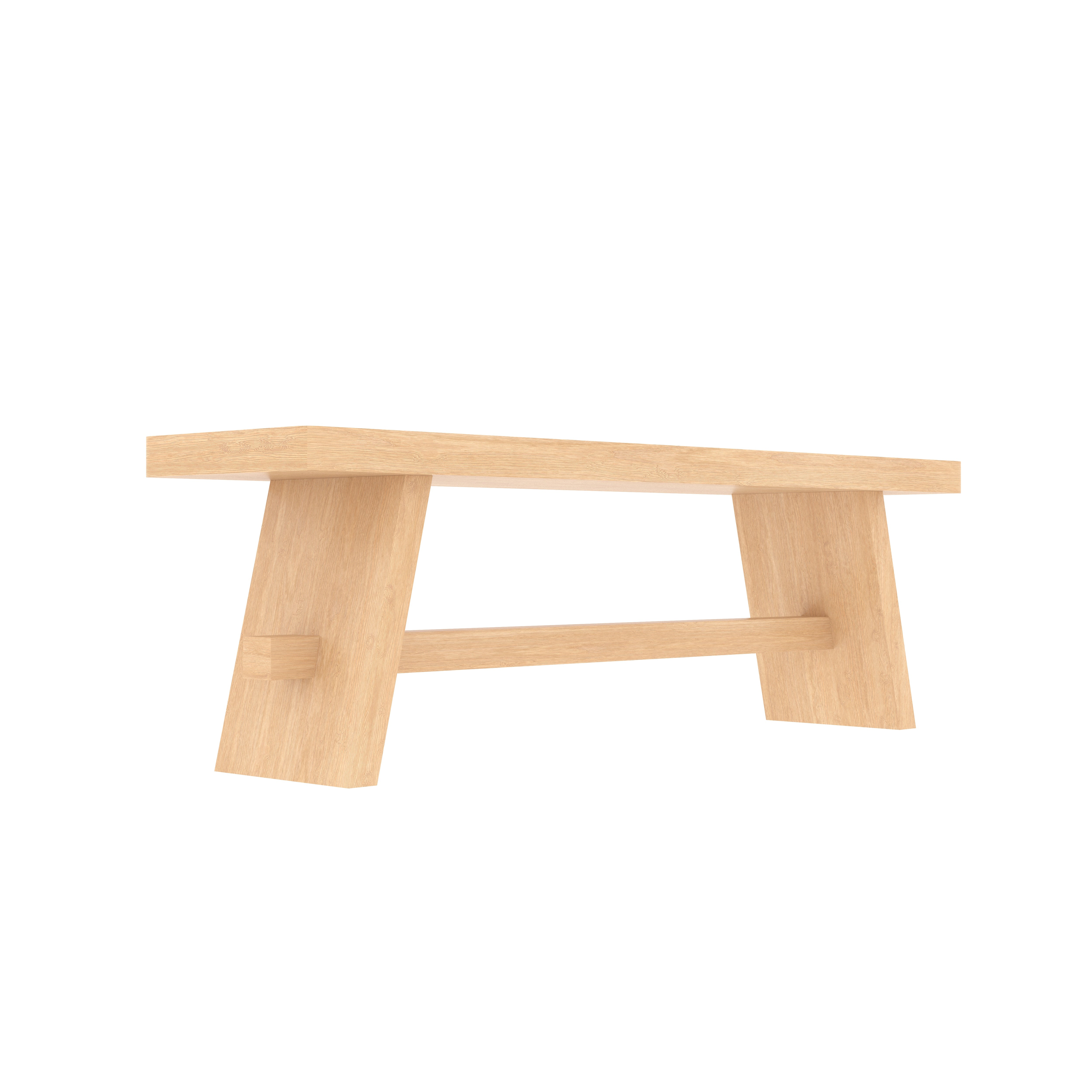 Oak Wood Outdoor Sitting Table Bench