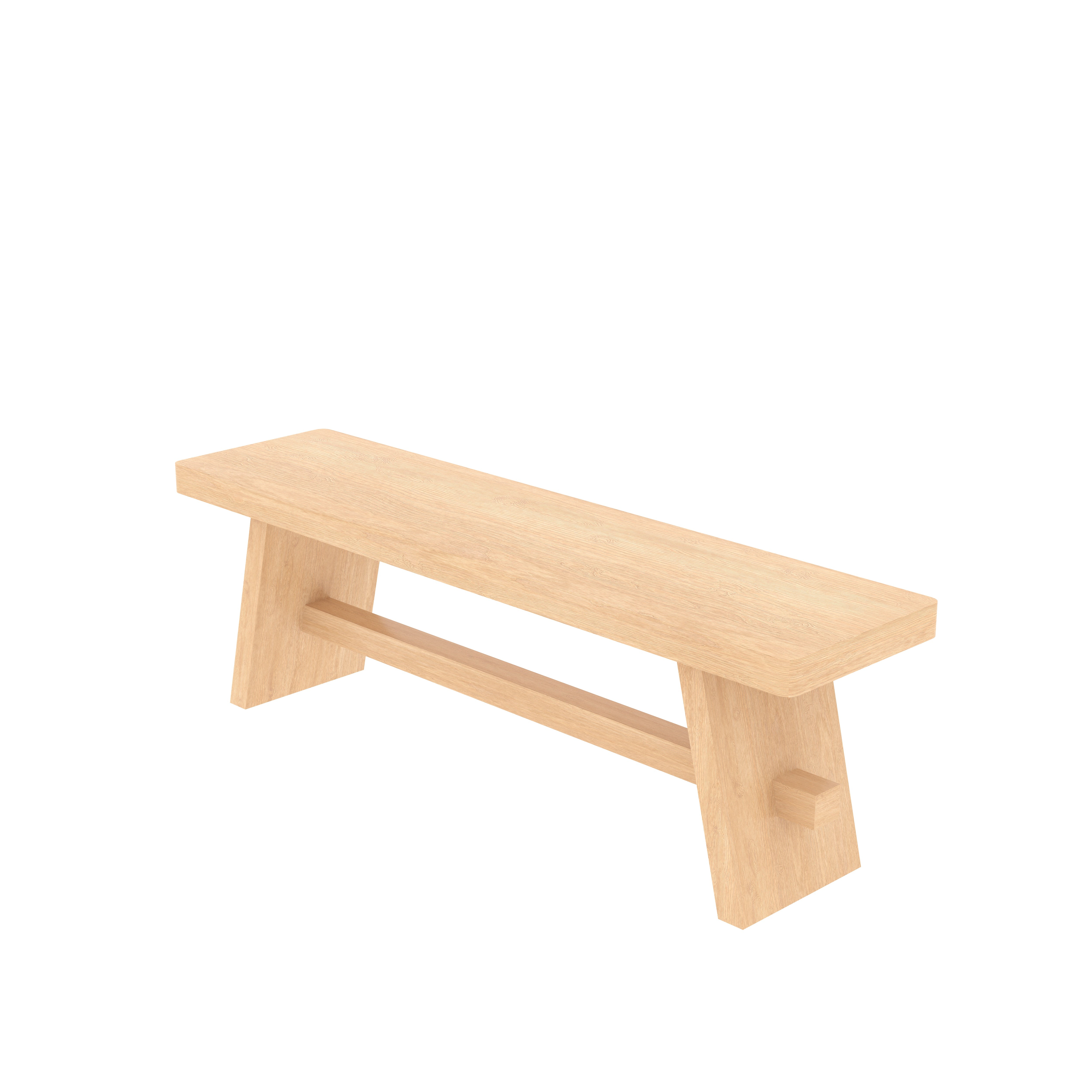 Oak Wood Outdoor Sitting Table Bench