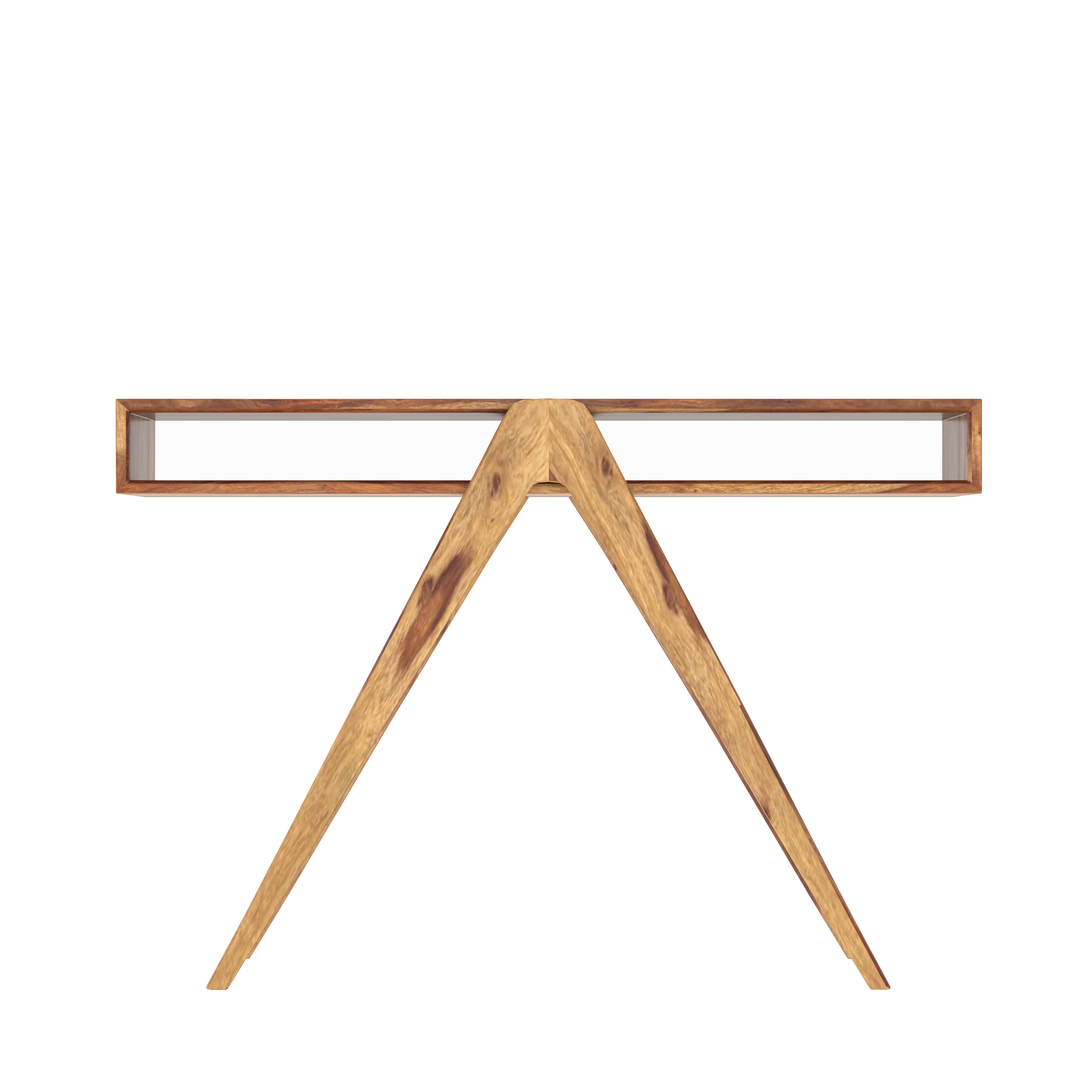 Croma Cross Legs Designed Wooden Handmade Console Table Console Table