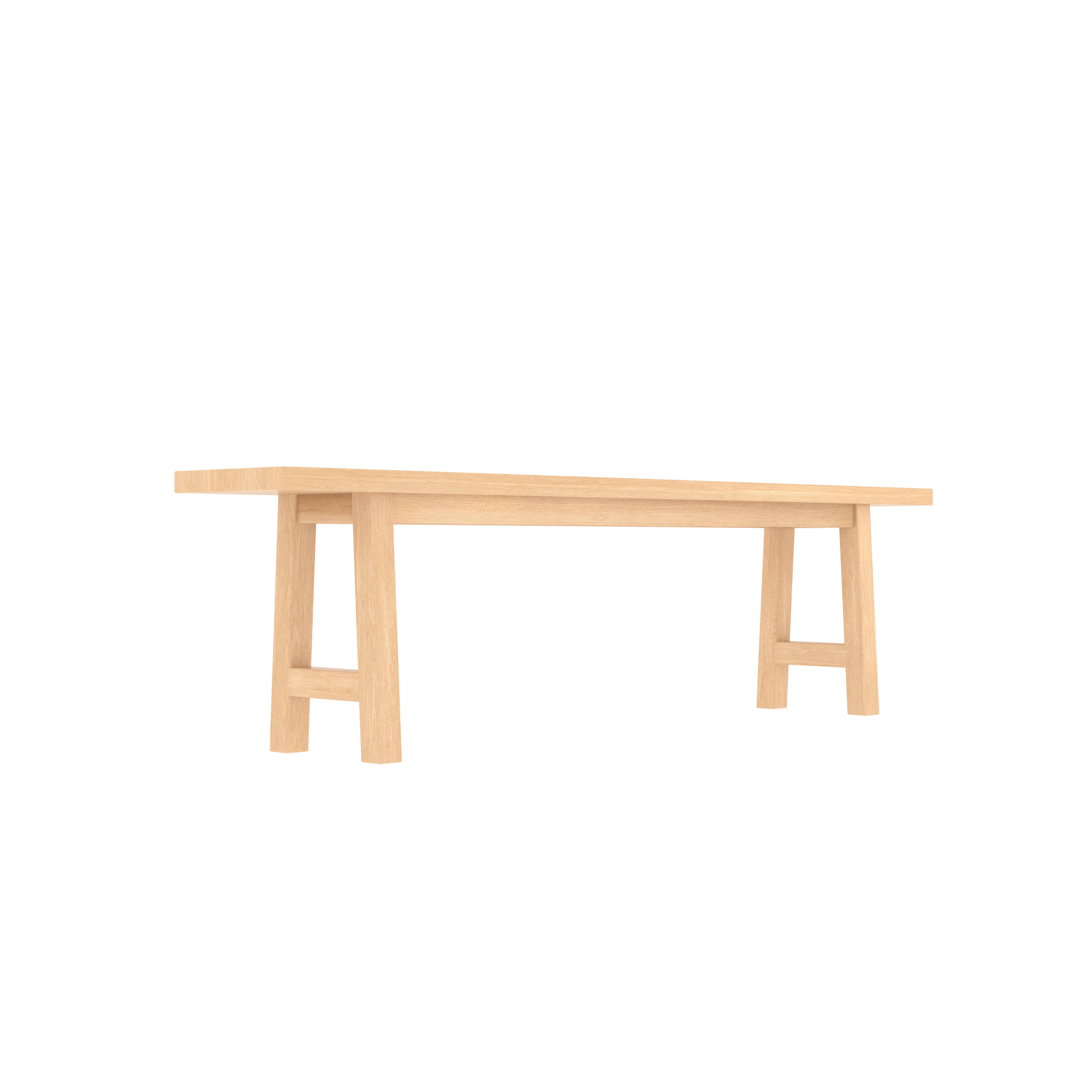 Simple Plain Natural Brown Finished Handmade Wooden Bench Bench