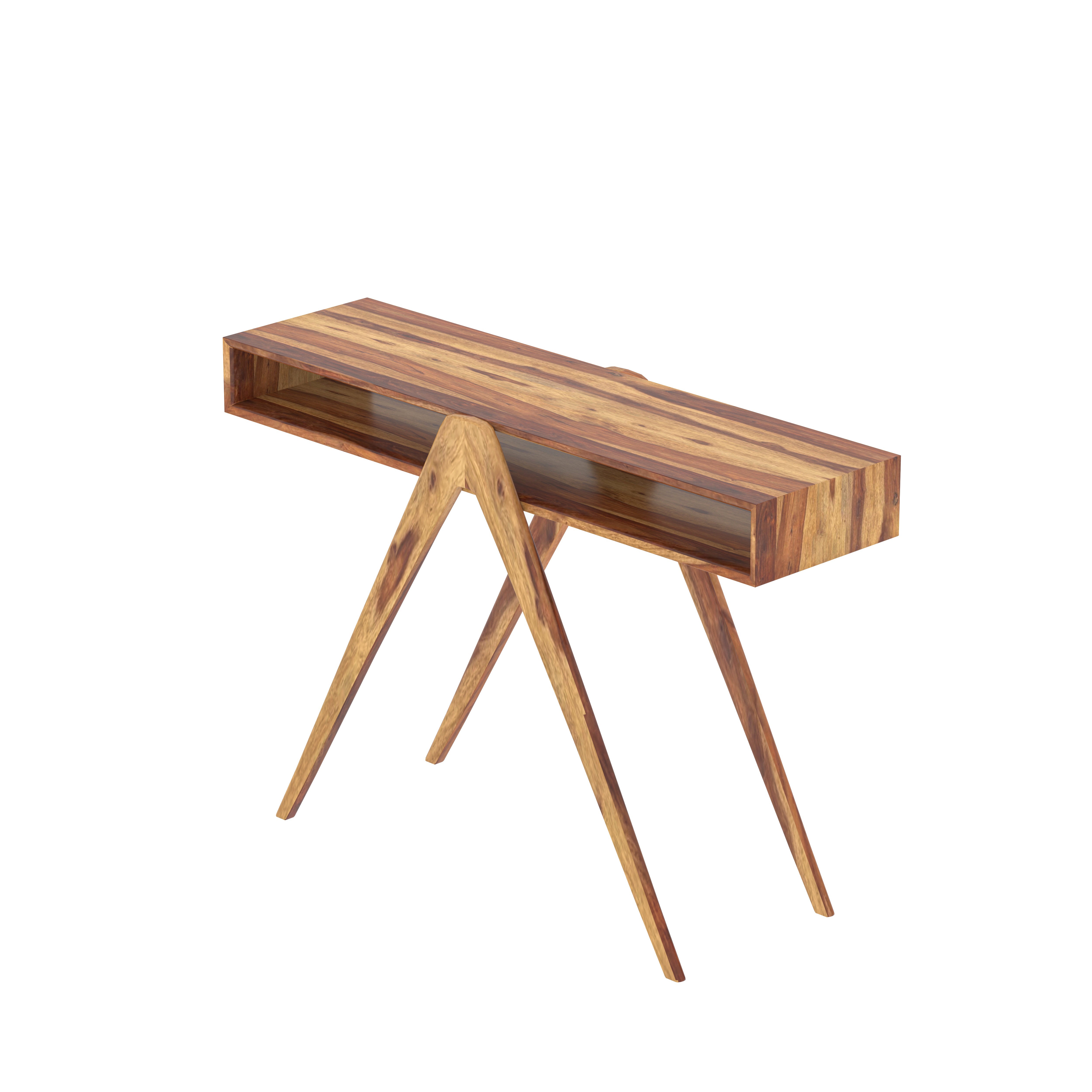 Croma Cross Legs Designed Wooden Handmade Console Table Console Table