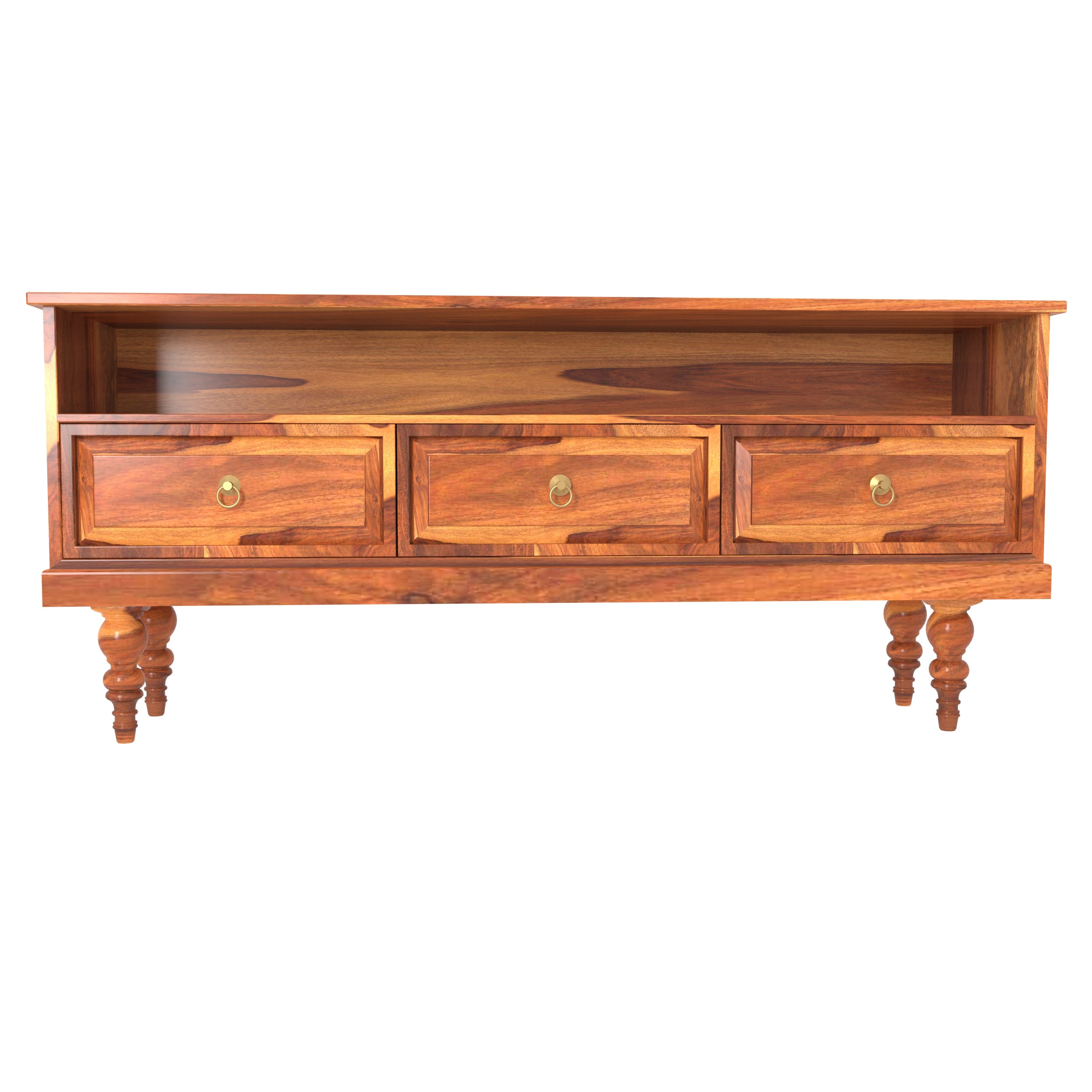 Montage Multistorage Light Finish Handmade Wooden TV stand for Home Tv stand