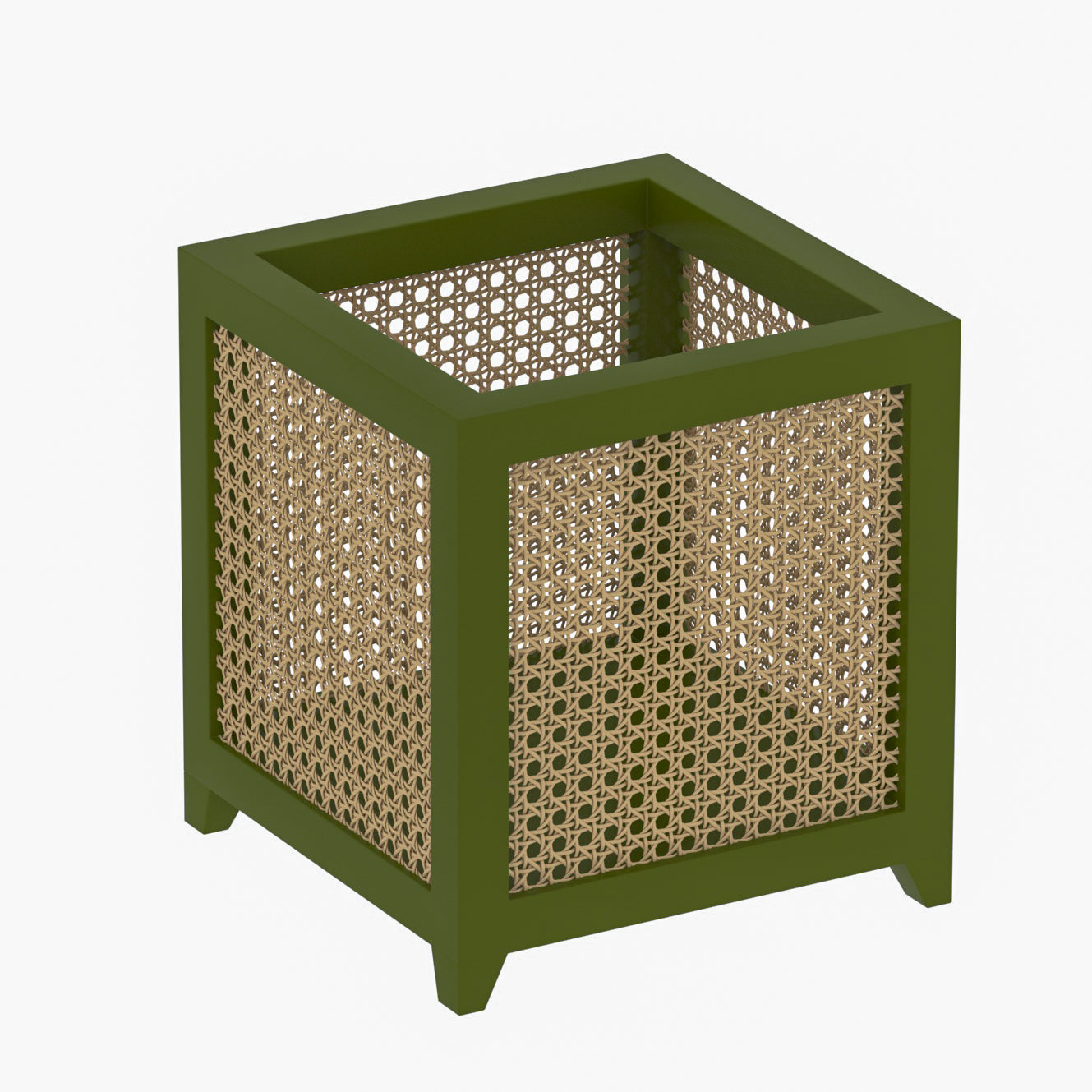 Premium Style Green Soft Cane Wooden Flowerpot for Home Vase