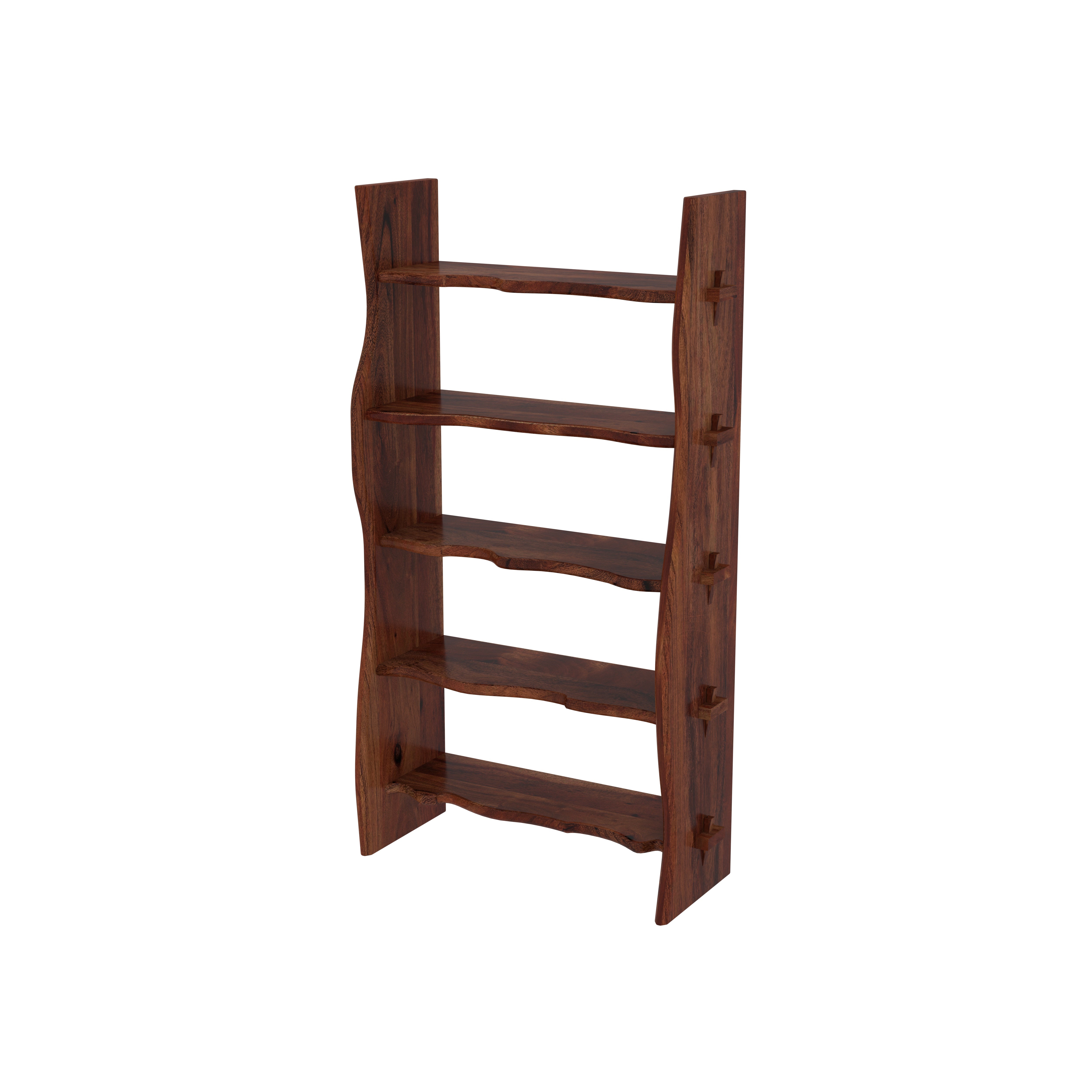 Ladder-Style Bookshelf with Five Tiers Book Rack