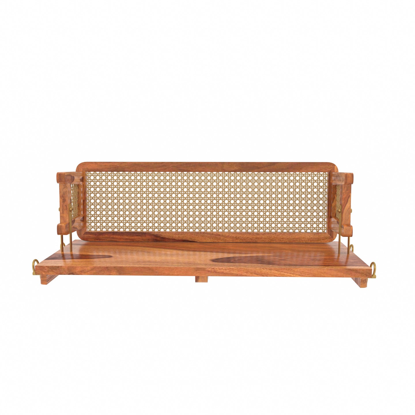 Classic Reversible Cane Back Wooden Handmade Swing for Home Swing