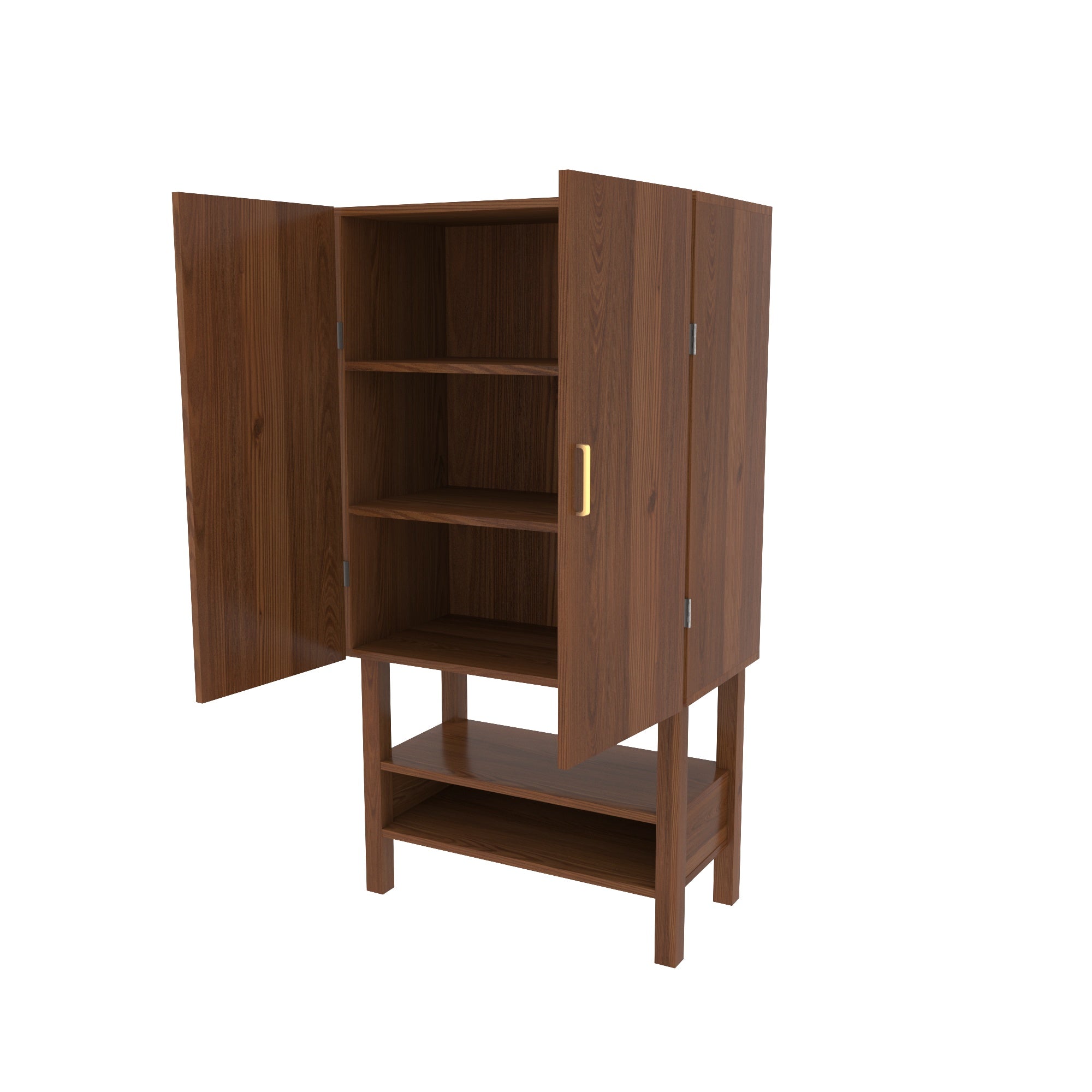 Old Vintage Unique Medium Finished Handmade Wooden Cupboard Cupboard