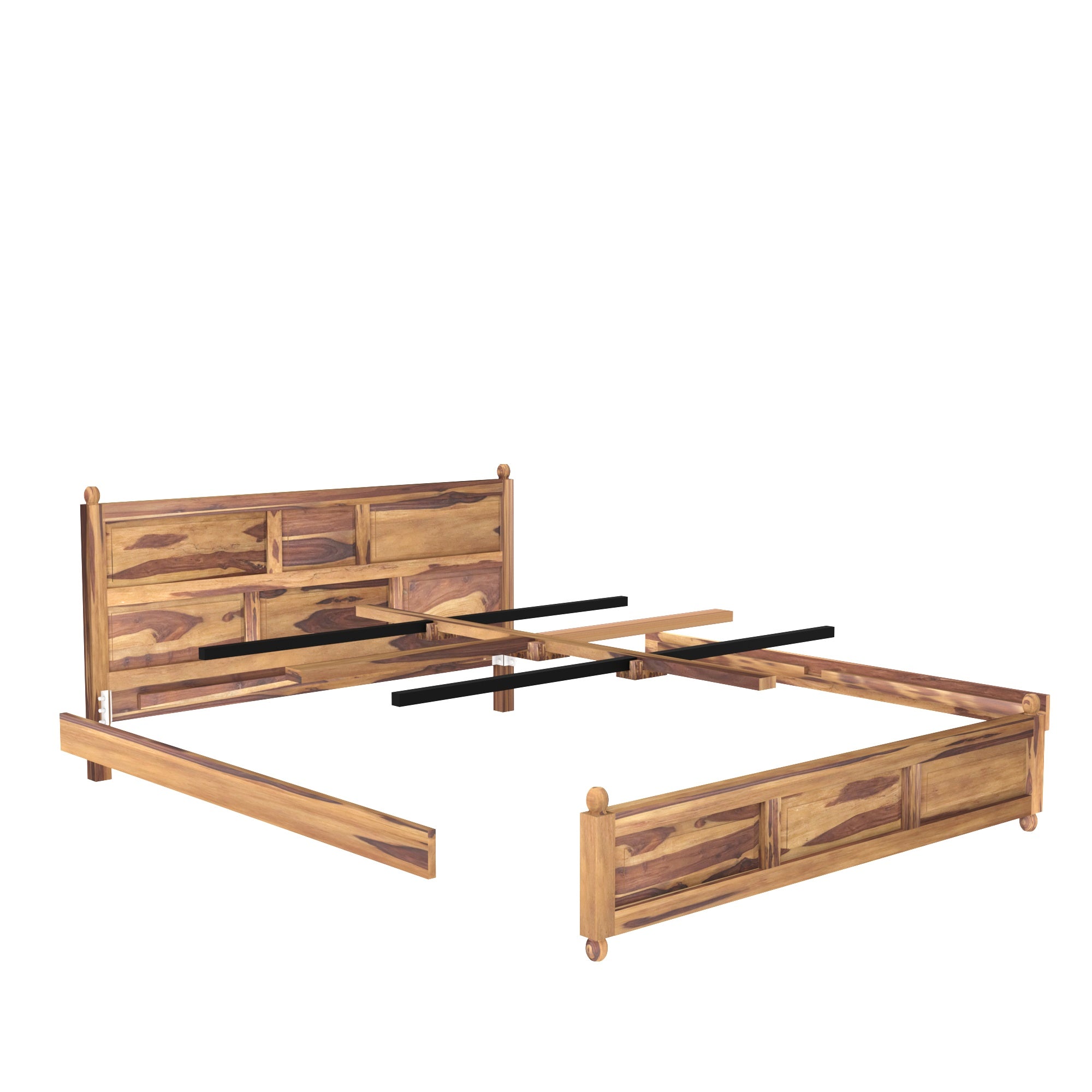 Wooden Plain Classical Bed (Sheesham Wood) Bed