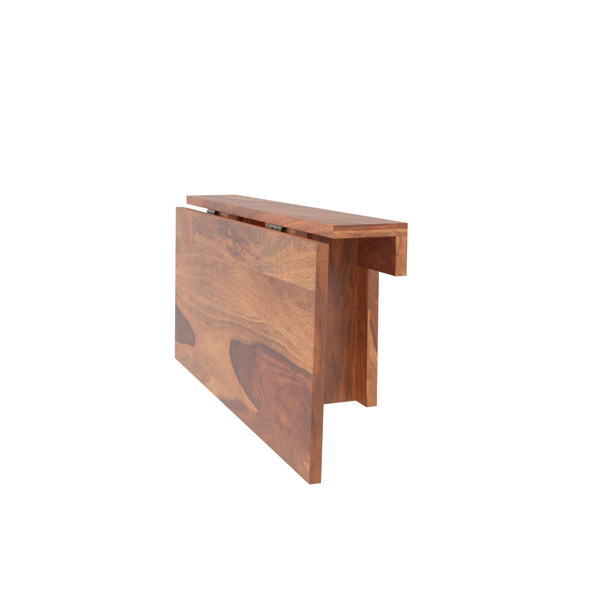 Cheverlet Light Style Handmade Wooden Wall Dining Table with Chair Dining Set