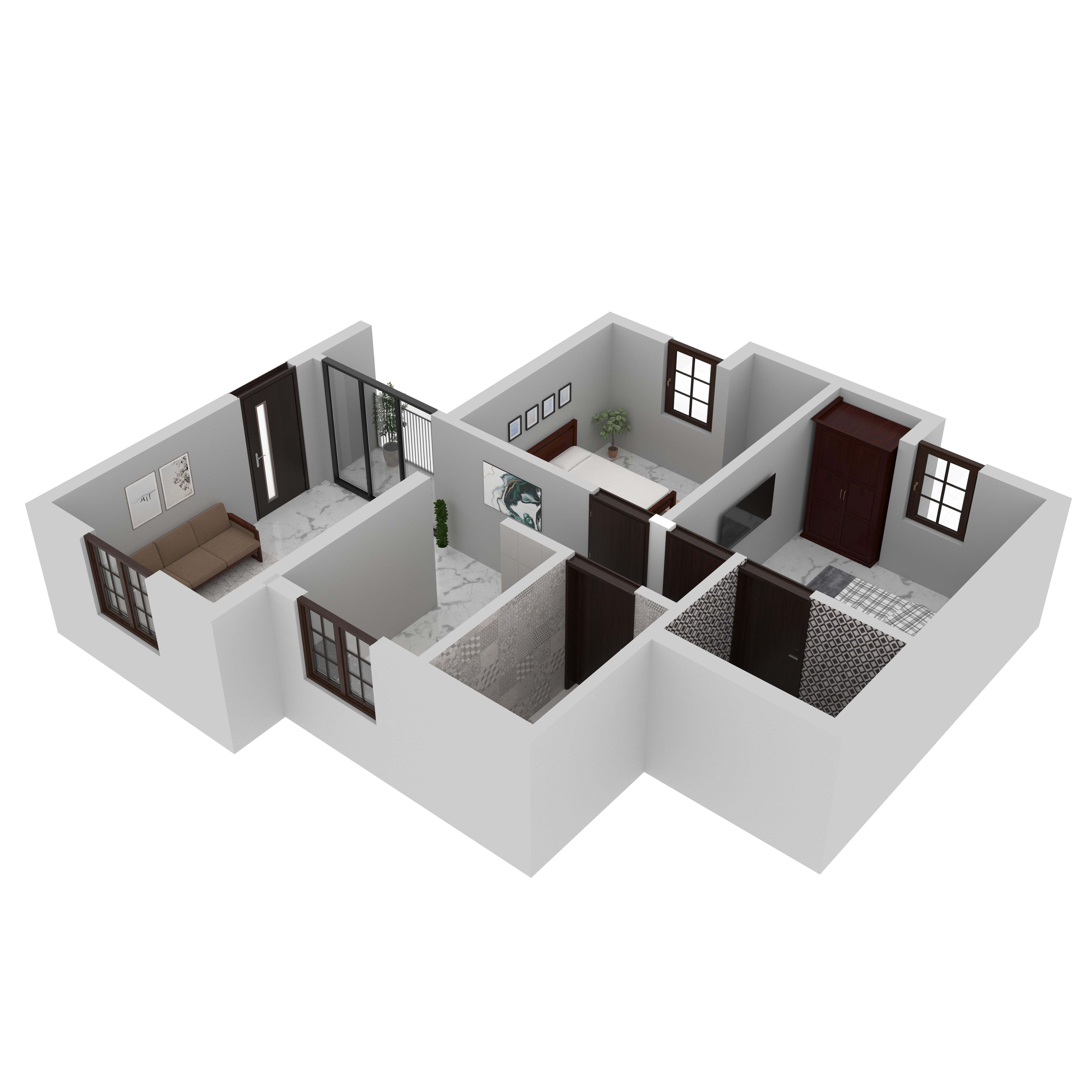 Leo Furniture Room Set Flat Set