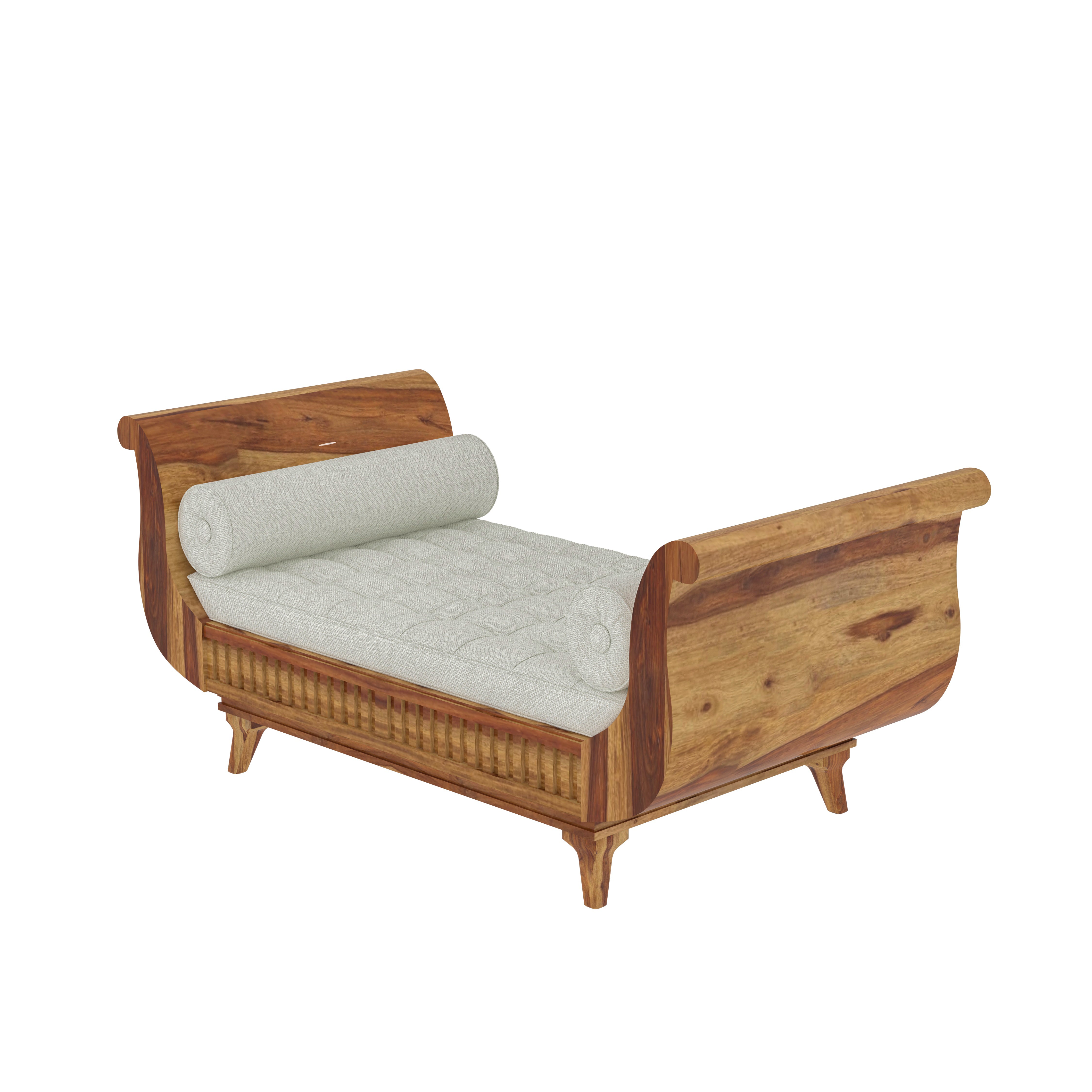 Realm Traditional Light Finished Wooden Handmade (Double or three) Seater Sofa Sofa