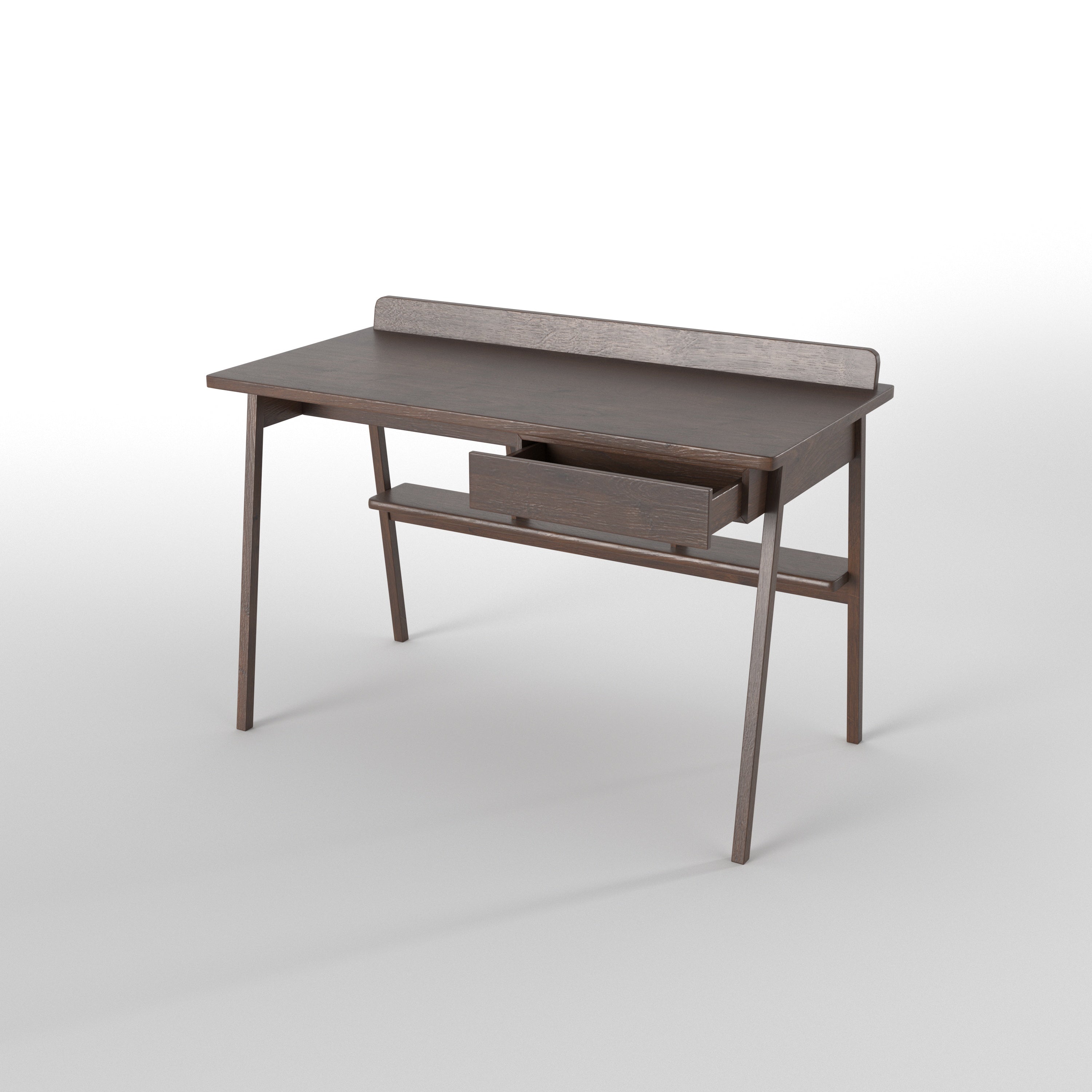 Minimalist Writing Desk with Drawer & Open Support Shelf Study Table