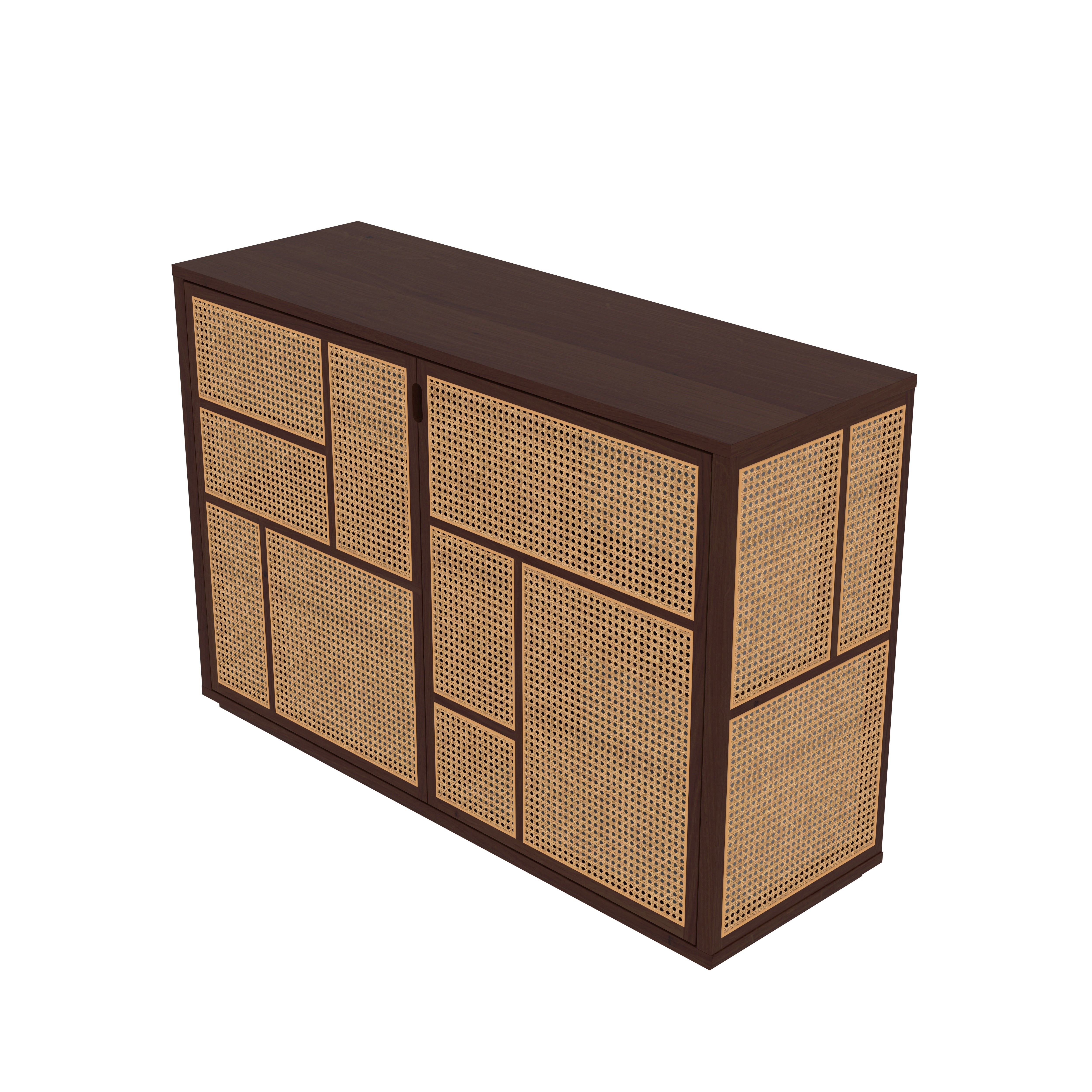 Traditional Heritage Cane Finished Wooden Handmade Cupboard Cupboard