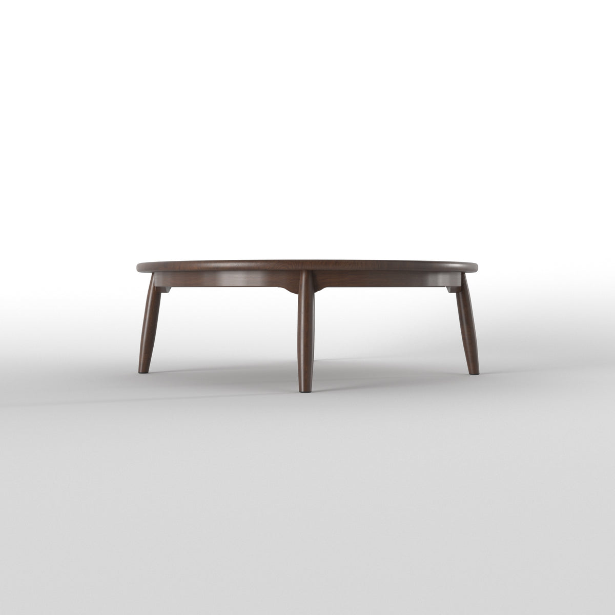 Organic Oval Dining Table with Tapered Wooden Legs Japanese Dining Set