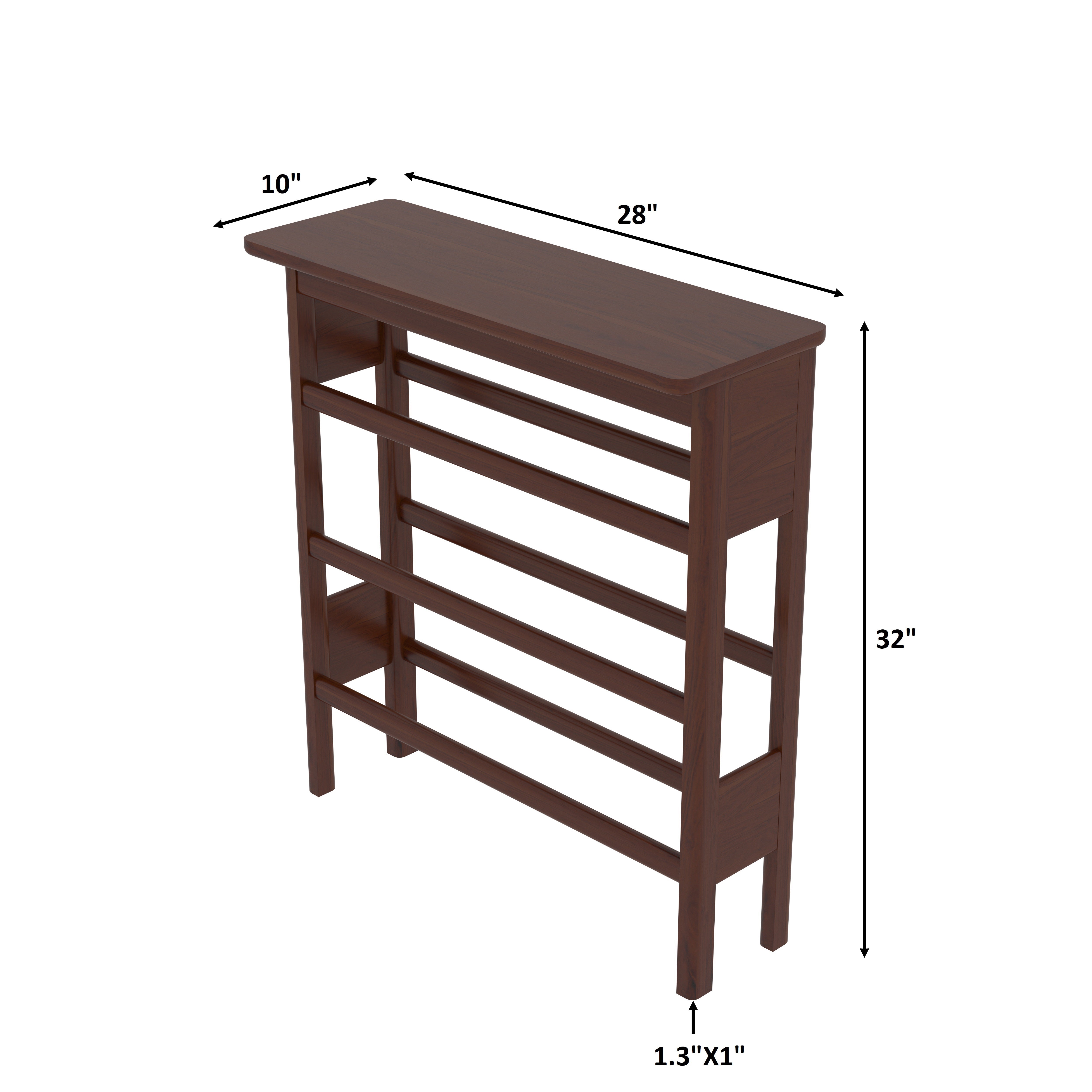 Compact Wooden Shoe Rack with Open Shelves Shoe rack