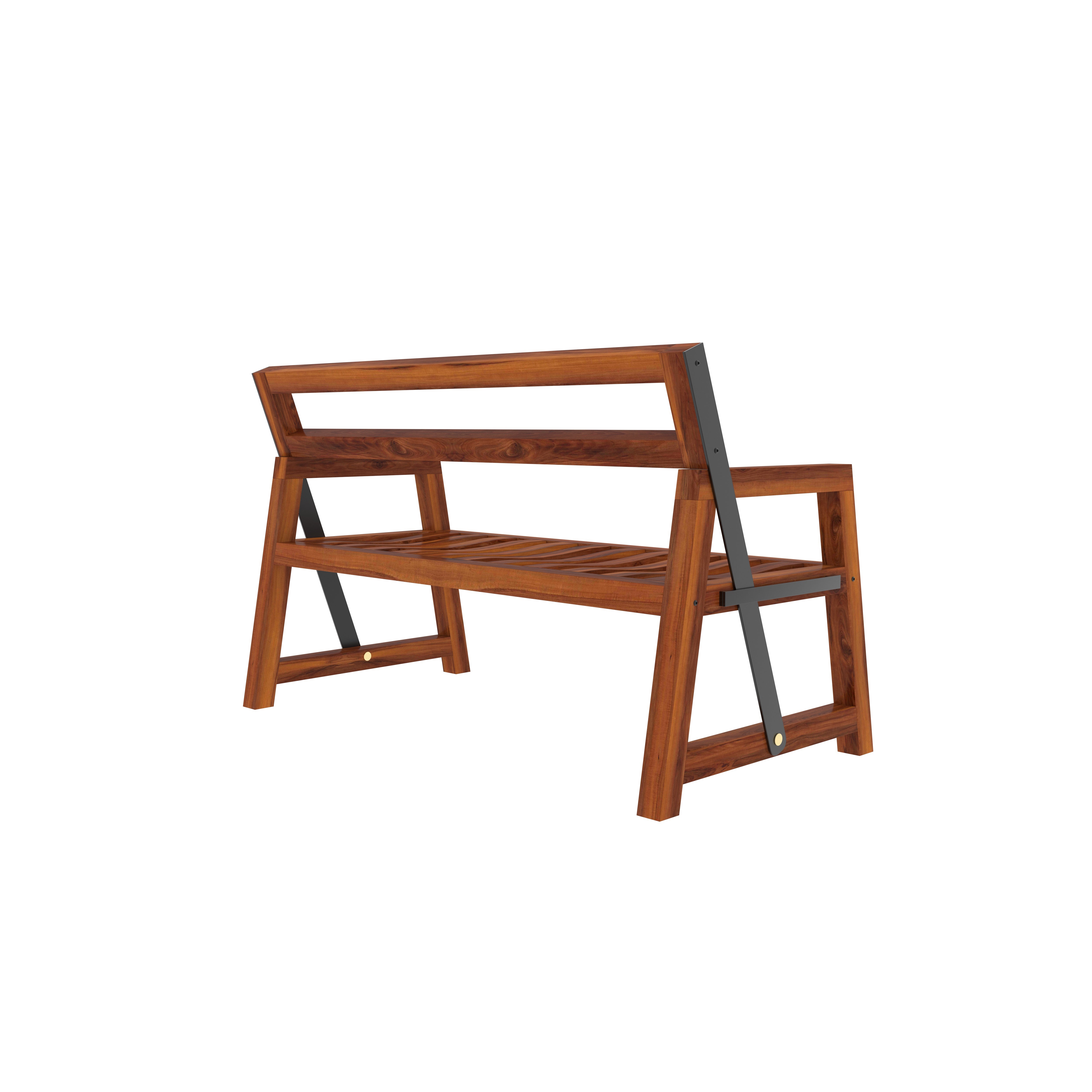 Reversible Back Wooden Garden Bench Bench