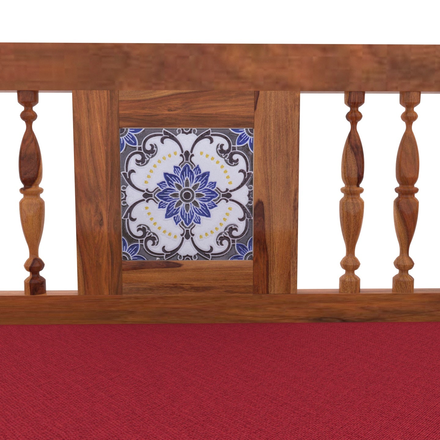 Classic Flower Tiled Modern Wooden Swing for Home Swing