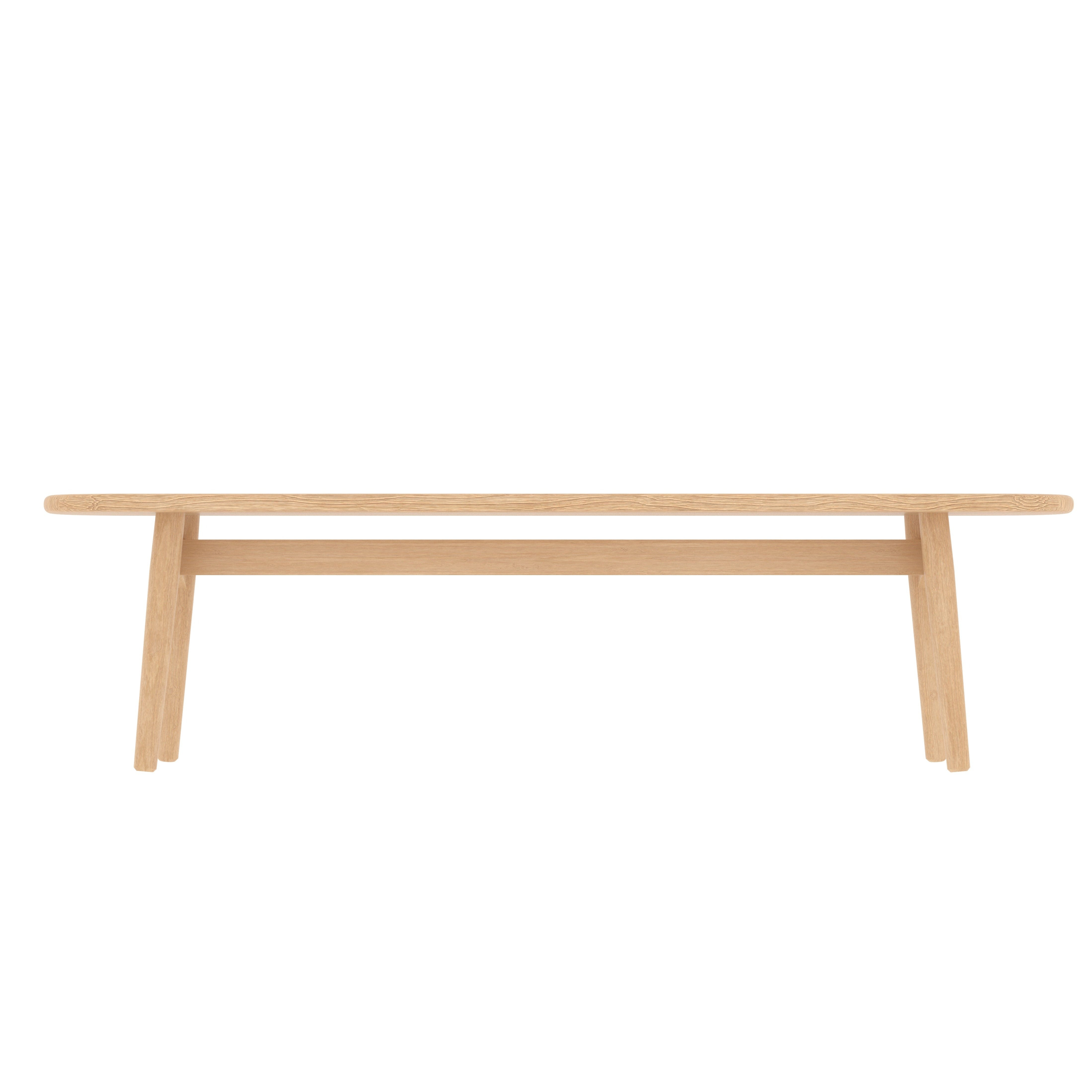 Oak Wood Bench With a Rounded Corner Top, Bench