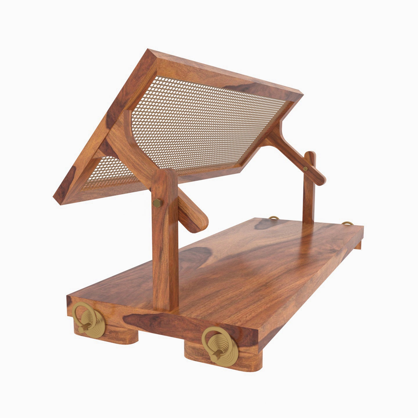 Adorable Thin Cane Reversible Handmade Wooden Swing for Home Swing