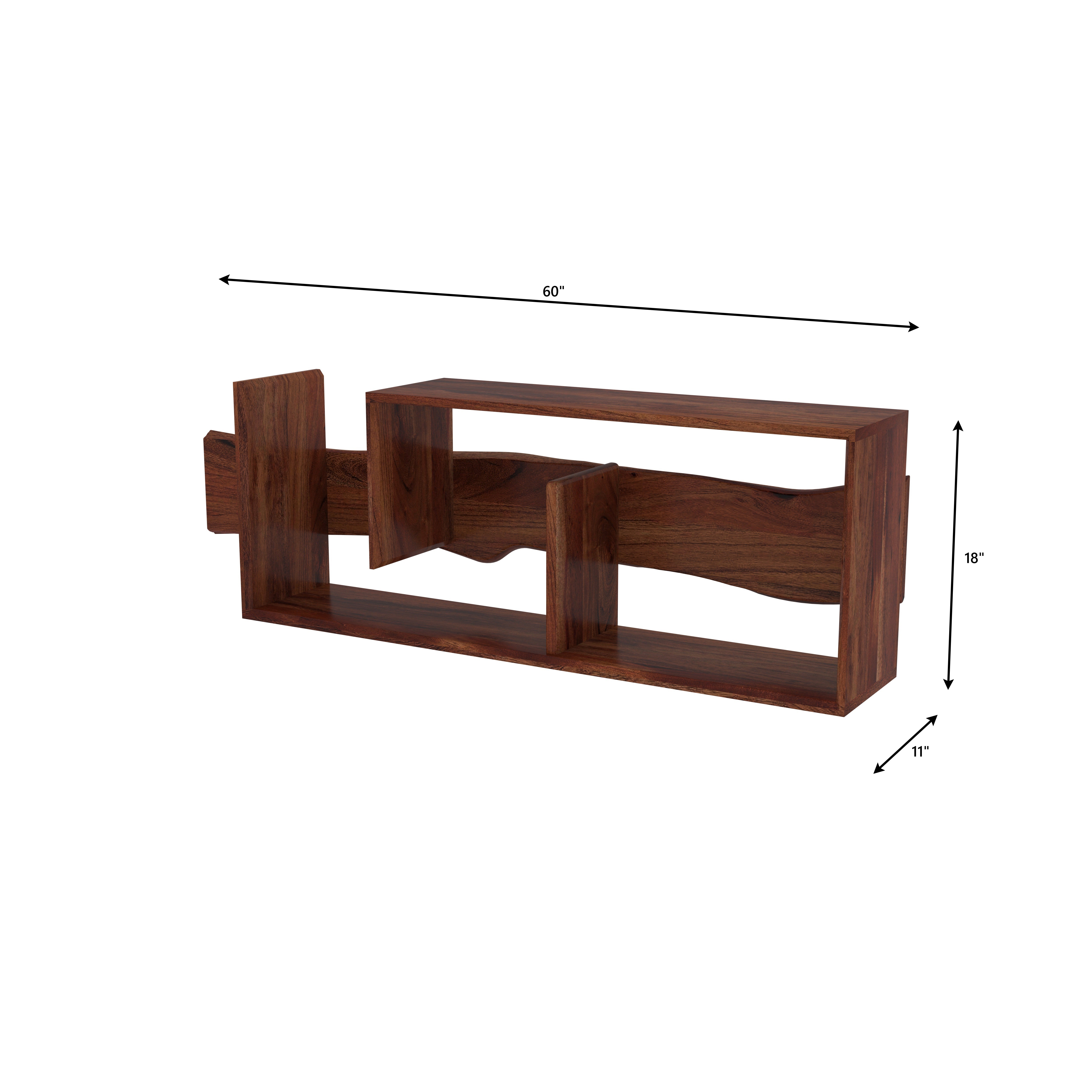 Wall-Mounted Display Shelf with Geometric Compartments Wall Rack