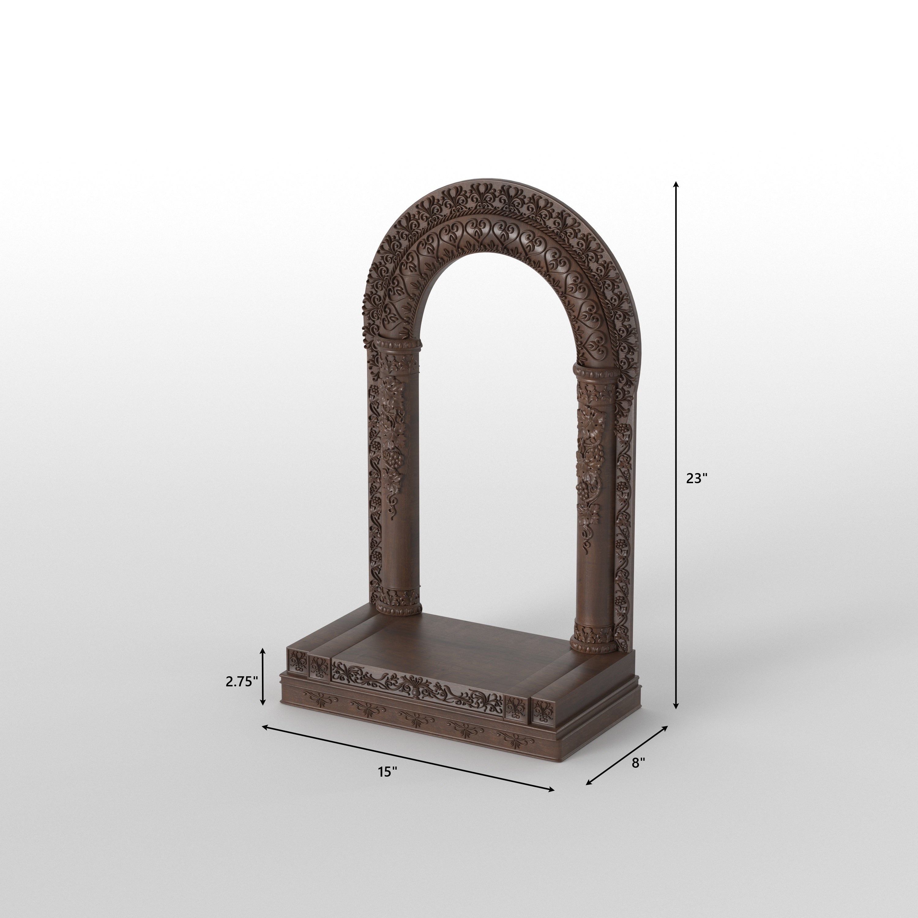Handcrafted Wall Mounted Temple Arch with Intricate Carving Temple
