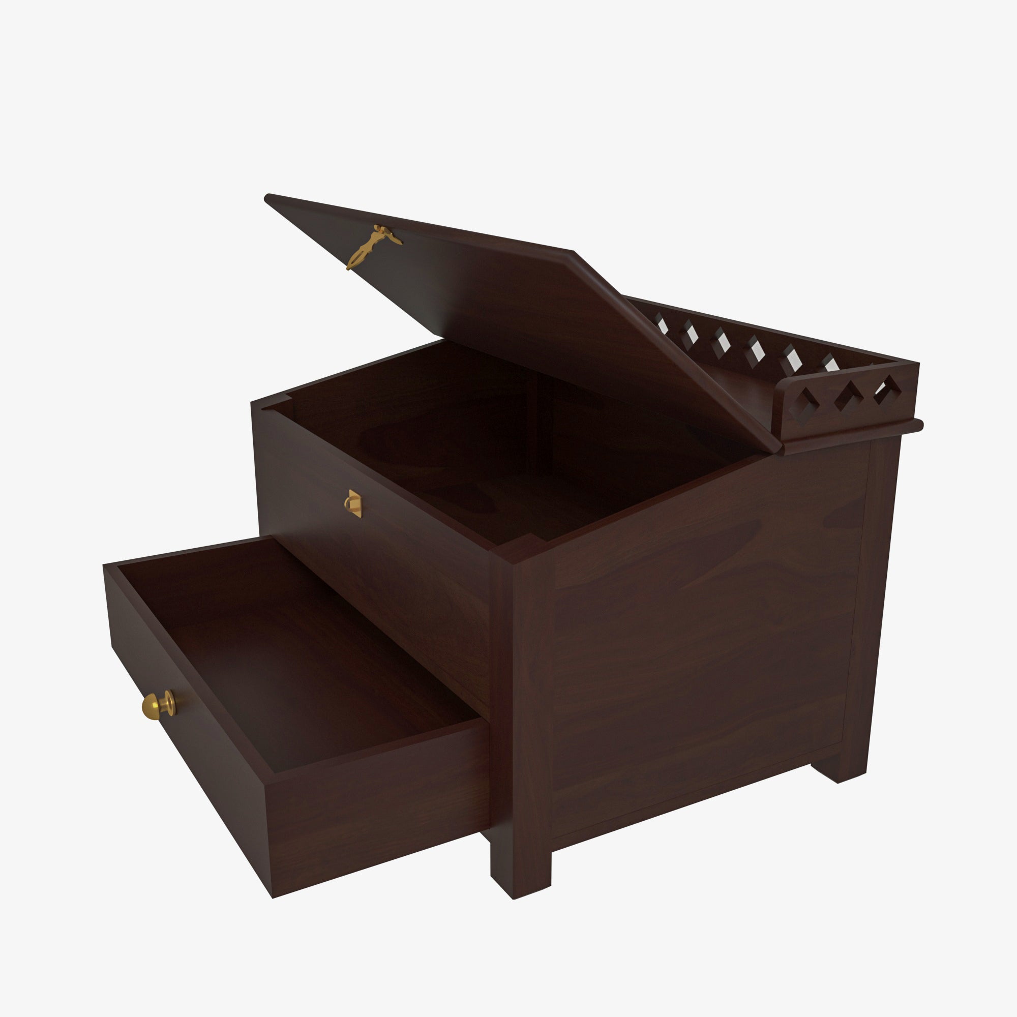 Heritage Bold Brown Finished Wooden Handmade Lapdesk Lapdesk