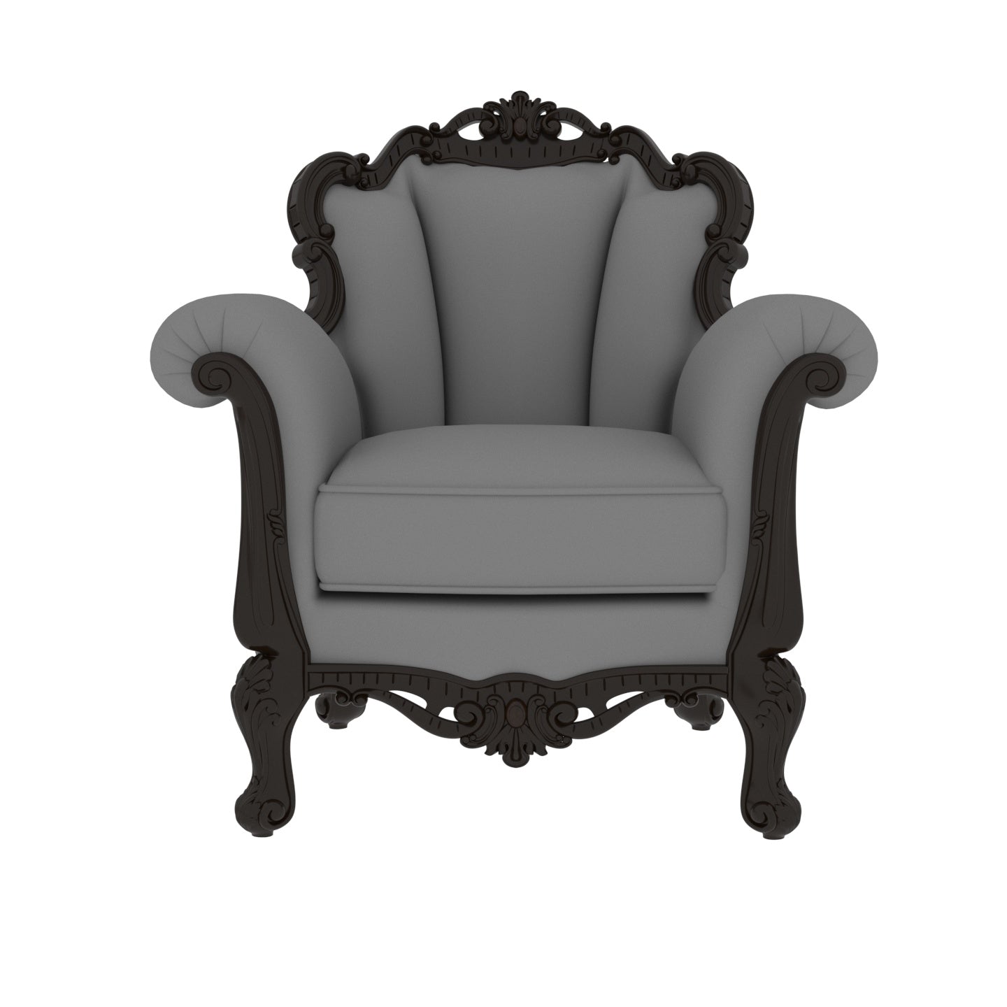 Glorious Gray Premium Style Wooden Guest Seating Sofa Set Sofa