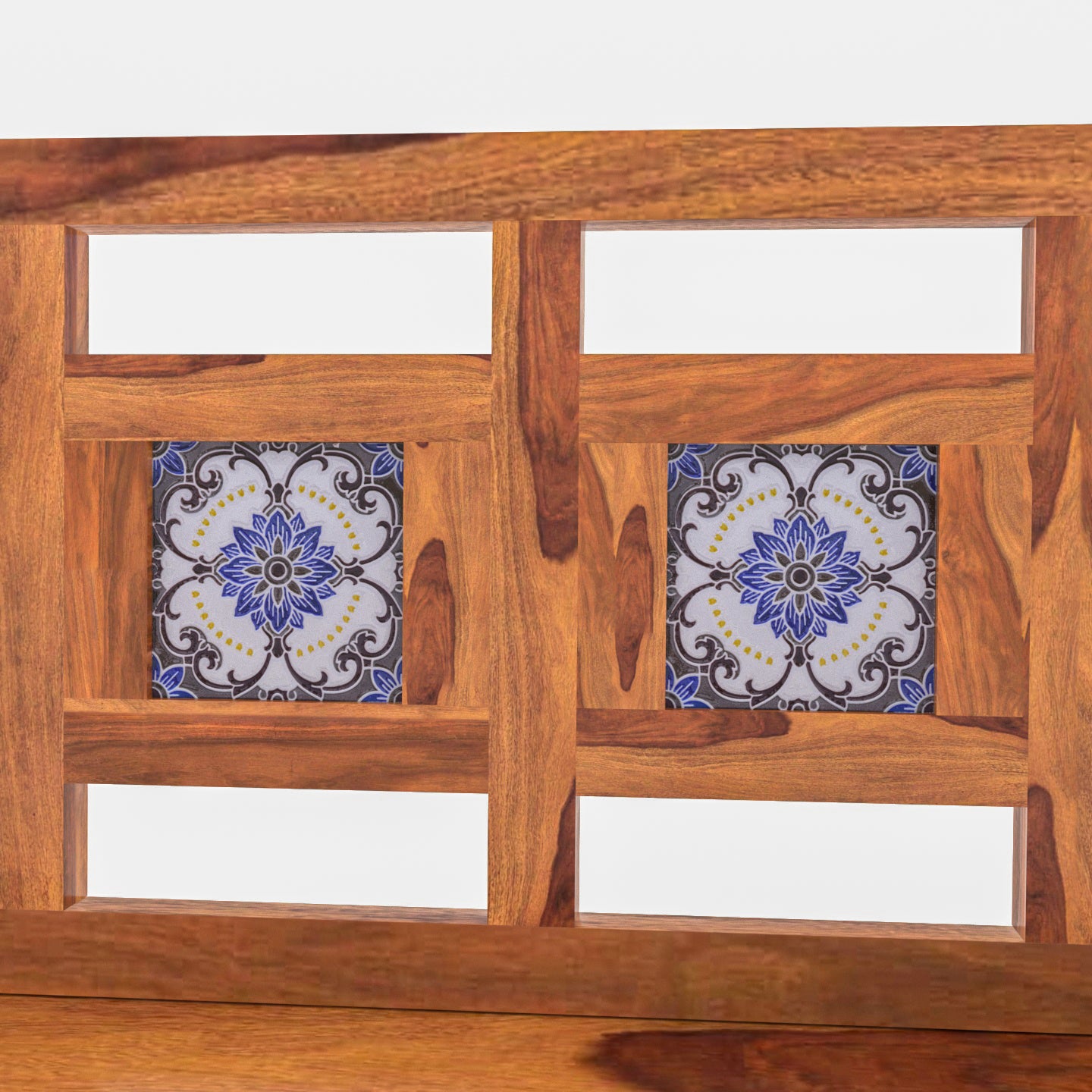 Modern Castle Style Tile Fitted Wooden Handmade Swing for Home Swing