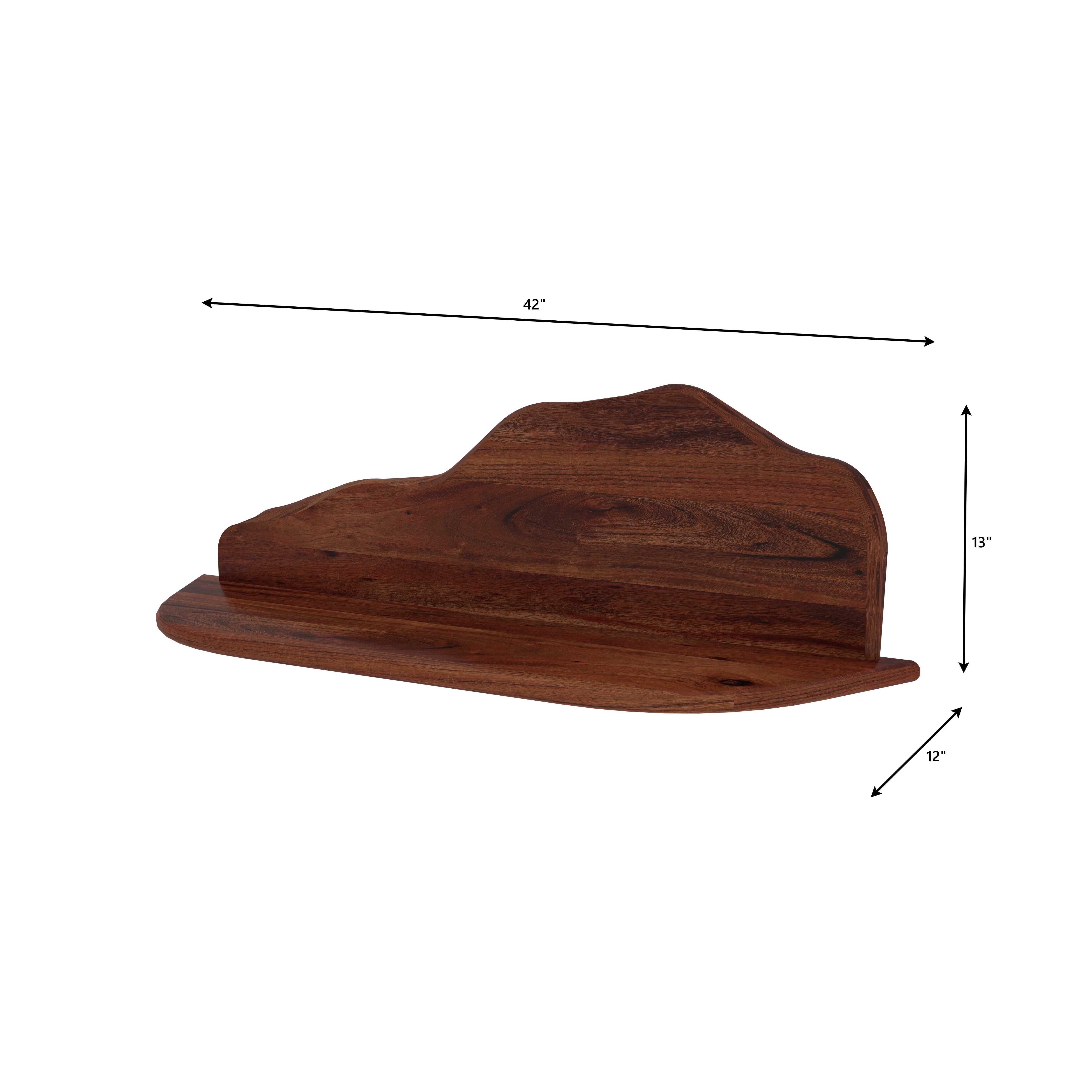 Montelisse Luxury European Wall Rack with Sculpted Wooden Shelf and Elegant Display Design Rack