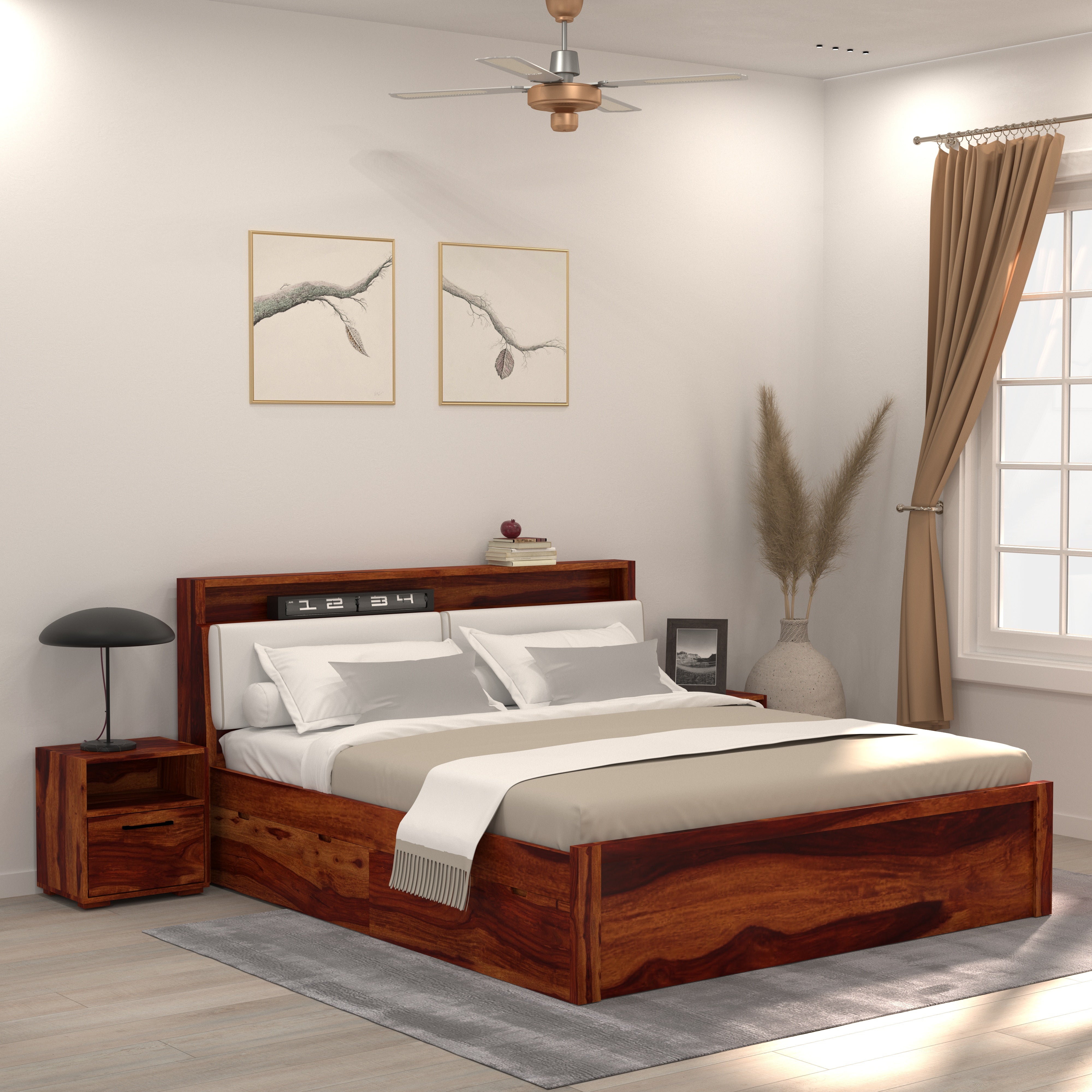 Merlin King drawer storage Bed