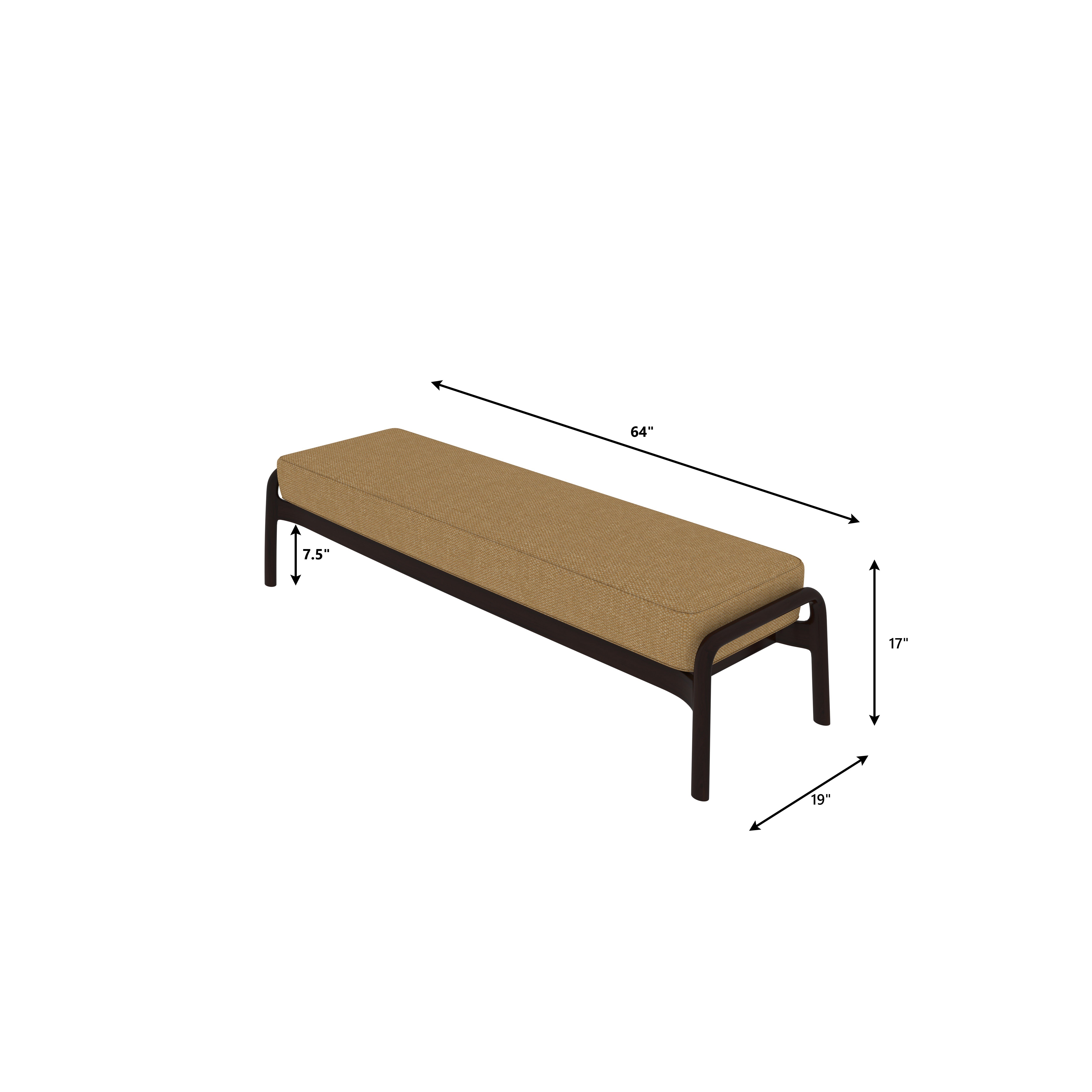 Modern Upholstered Wooden Bench | Minimalist Seating for Bedroom, Living Room & Entryway Bench