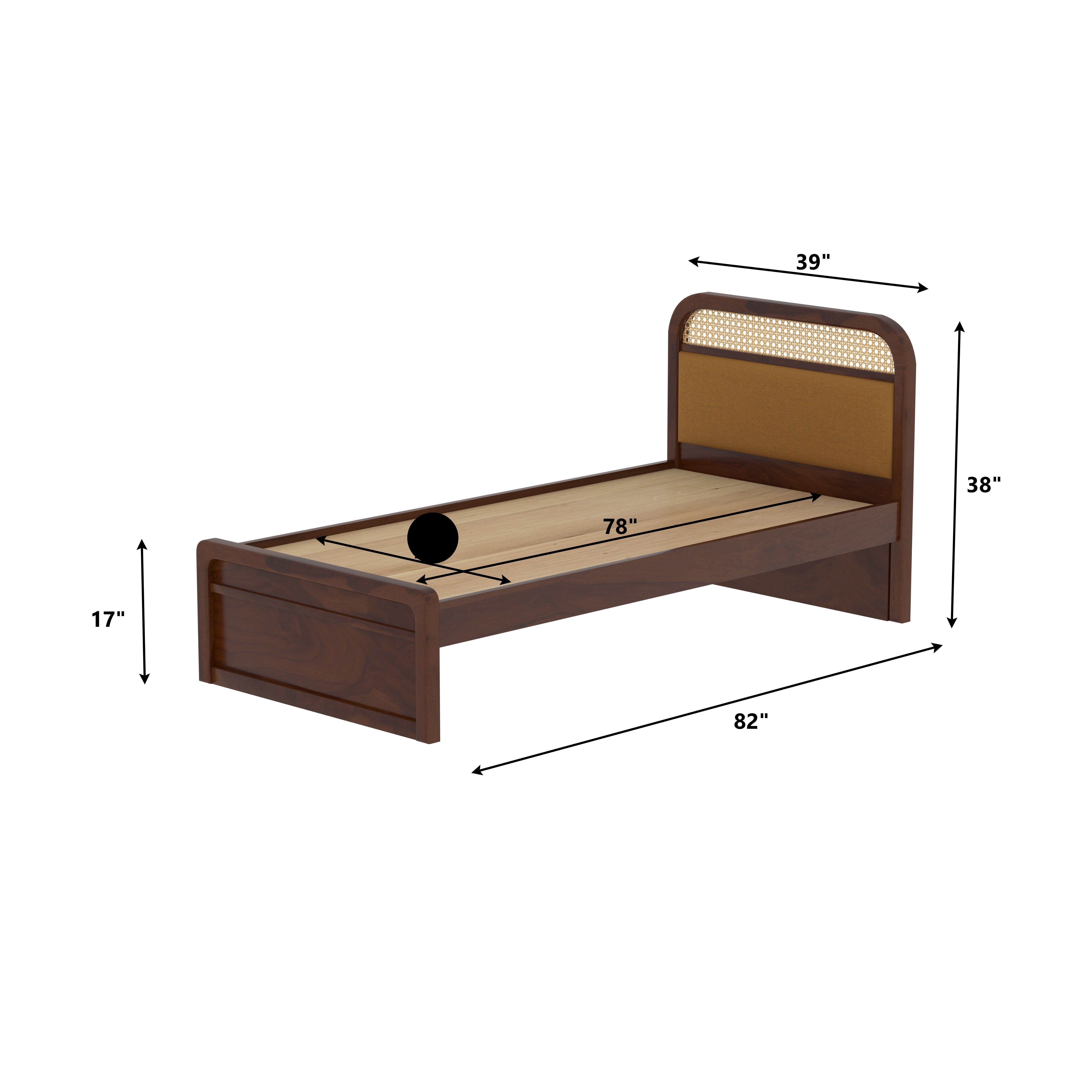 Luxury Rattan Single Bed Bed